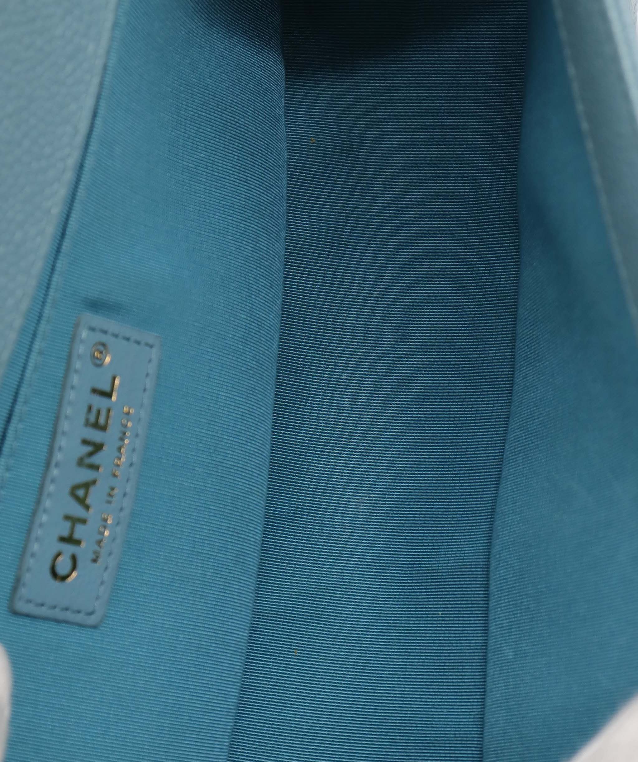 Chanel Chanel Blue Caviar Medium Boy Bag GHW AGC3179