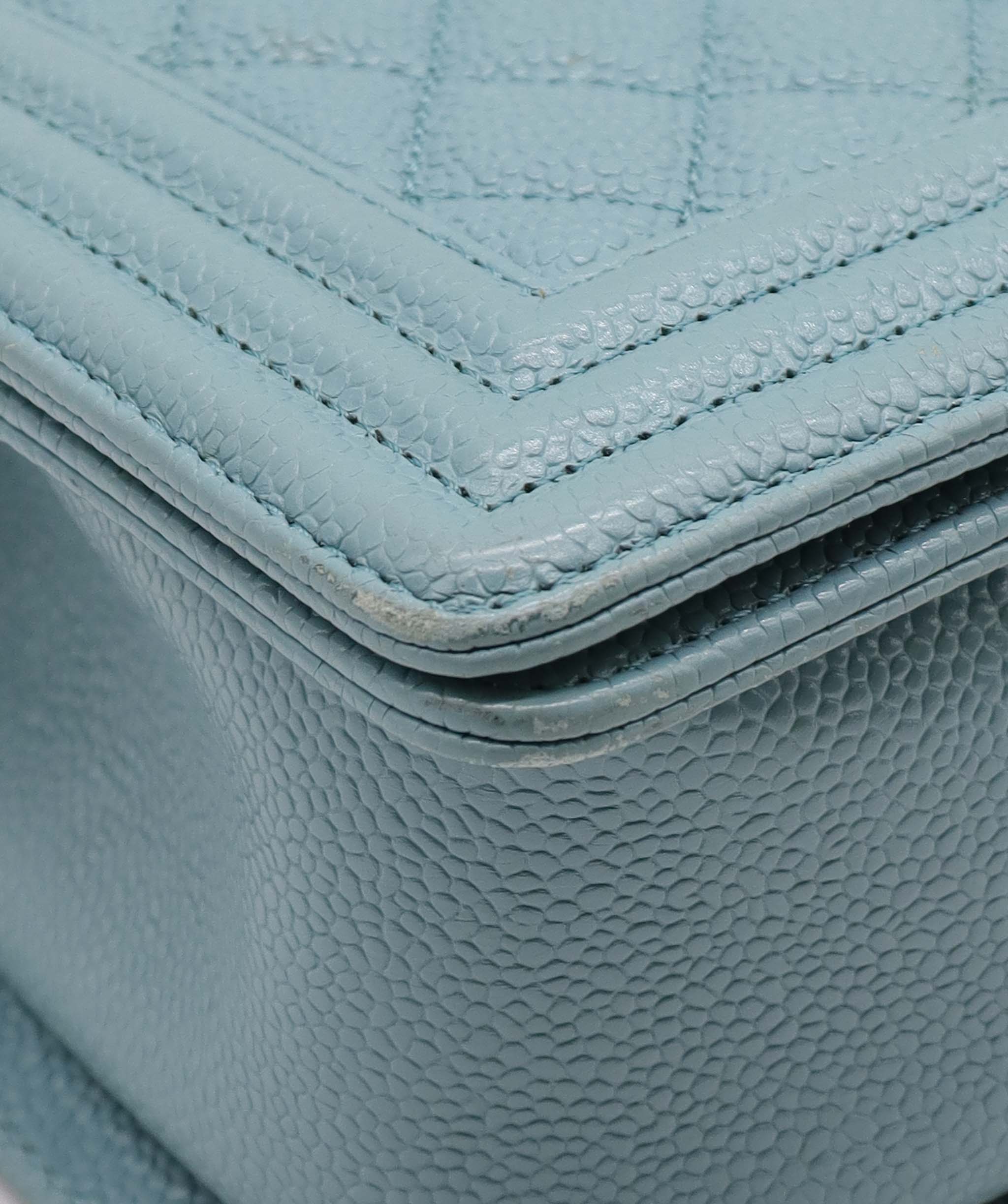 Chanel Chanel Blue Caviar Medium Boy Bag GHW AGC3179