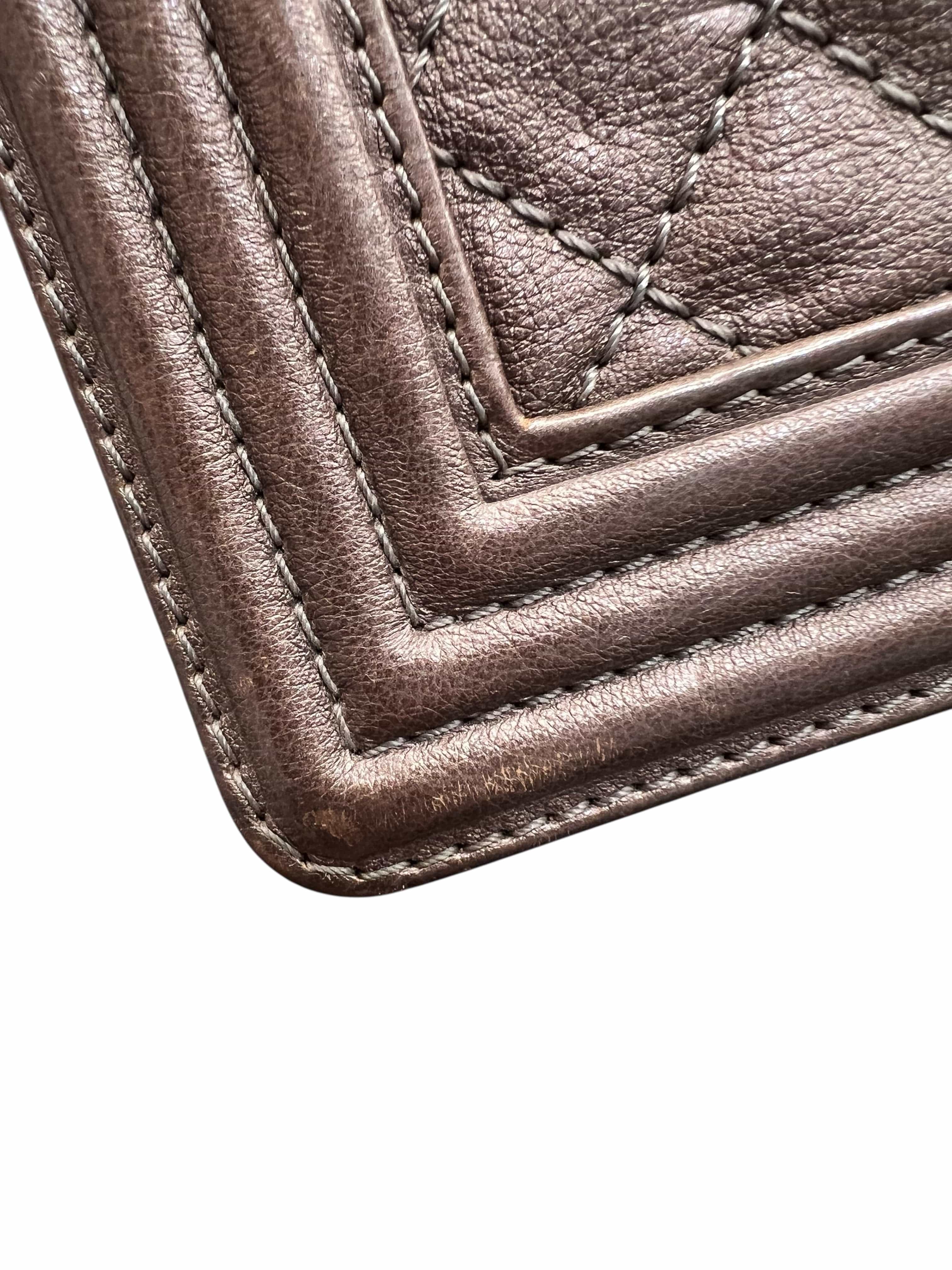 Chanel Chanel Boy Large Cacao Calfskin RHW 18263281 - W Card SKC8247H