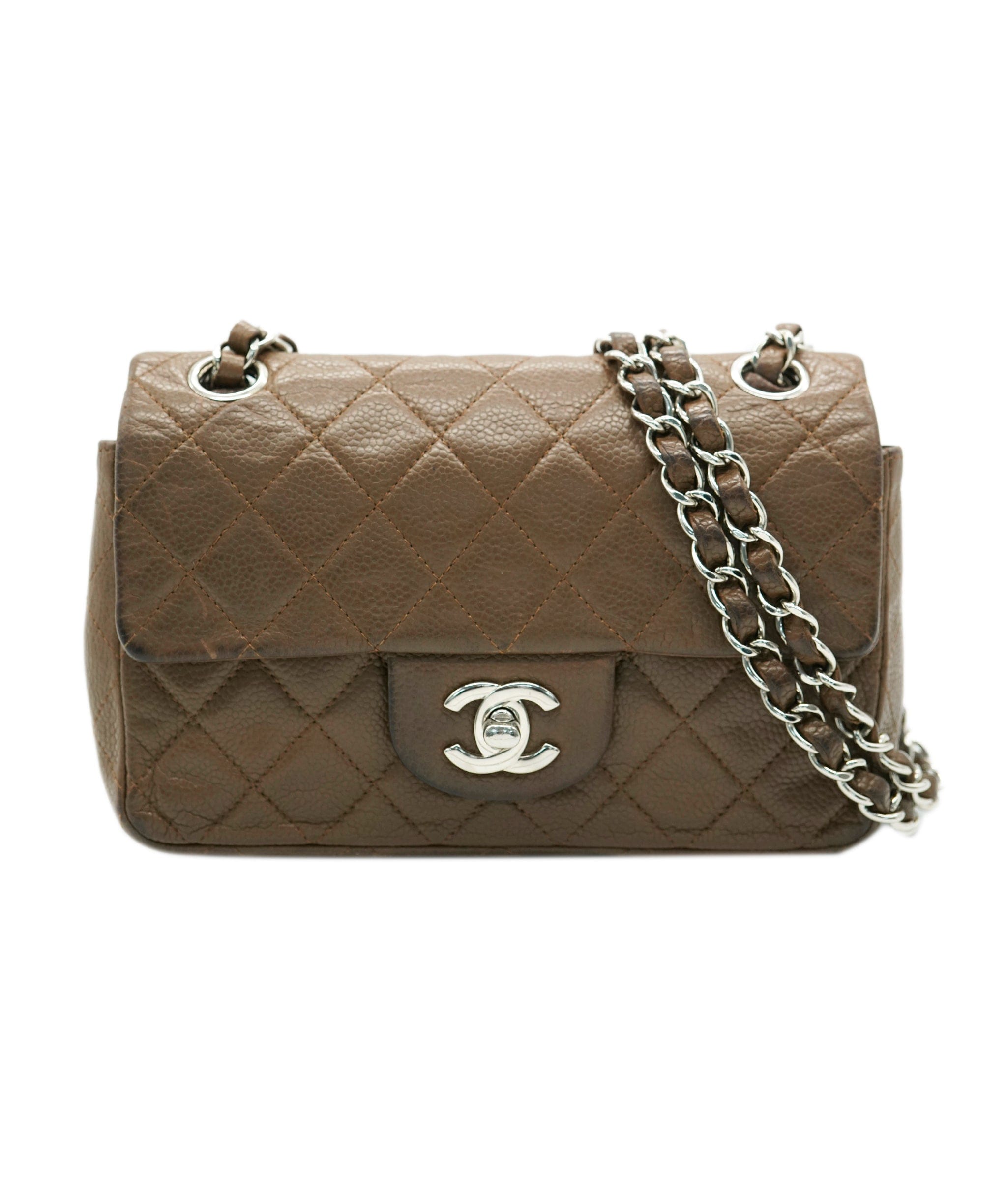 Chanel Chanel Brown Caviar Mini Rectangle Crossbody ALC2244