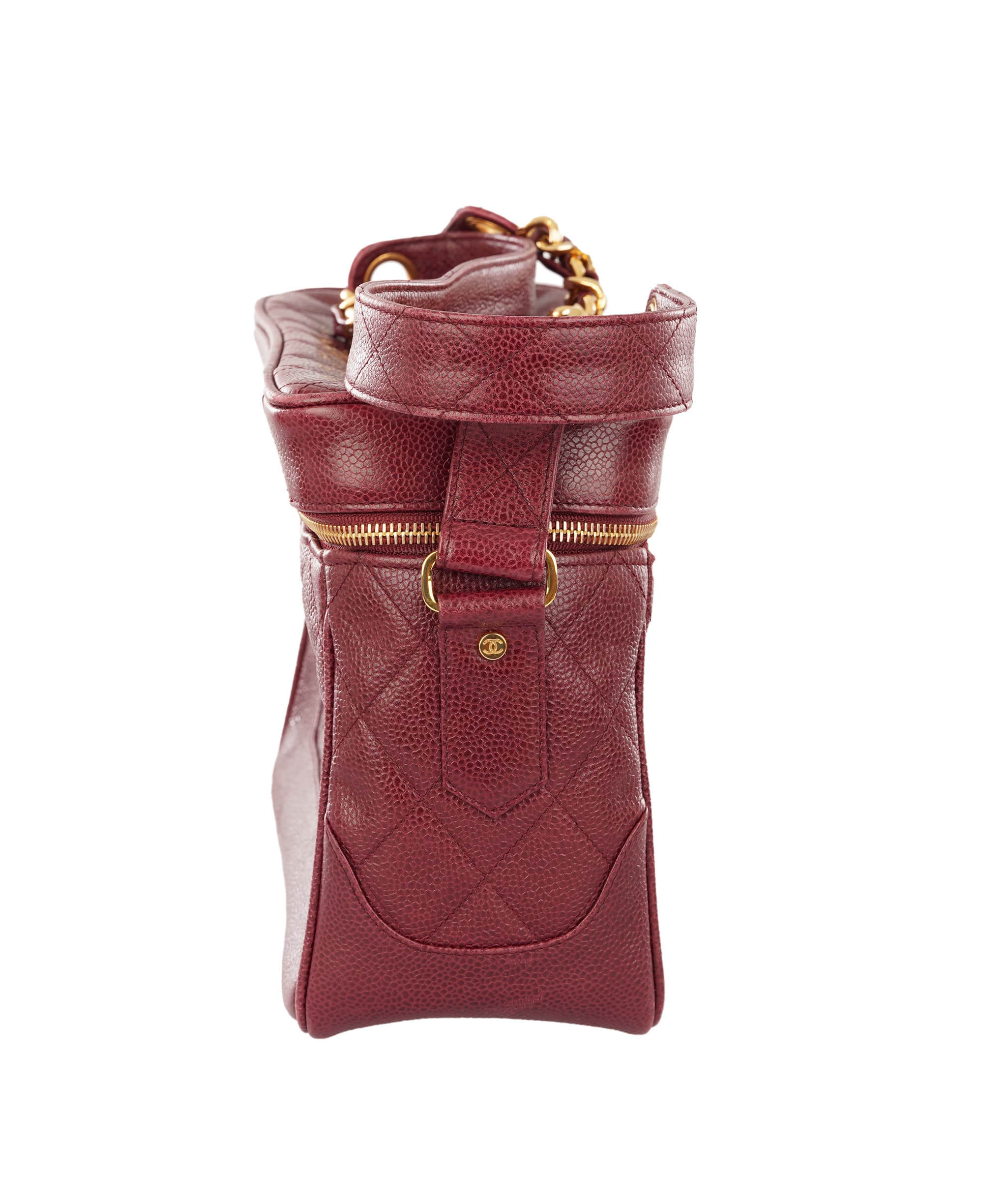 Chanel Chanel Burgundy Leather Vanity Case ALC4360