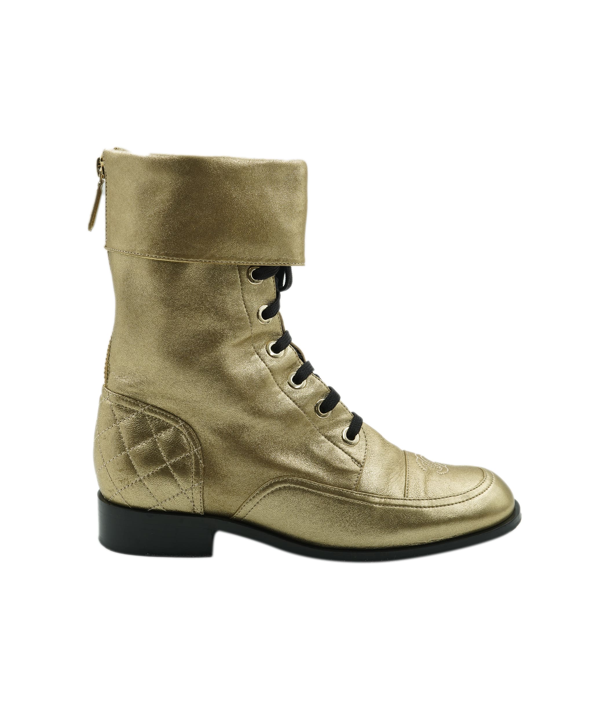 Chanel Chanel calf boot gold AKC0778