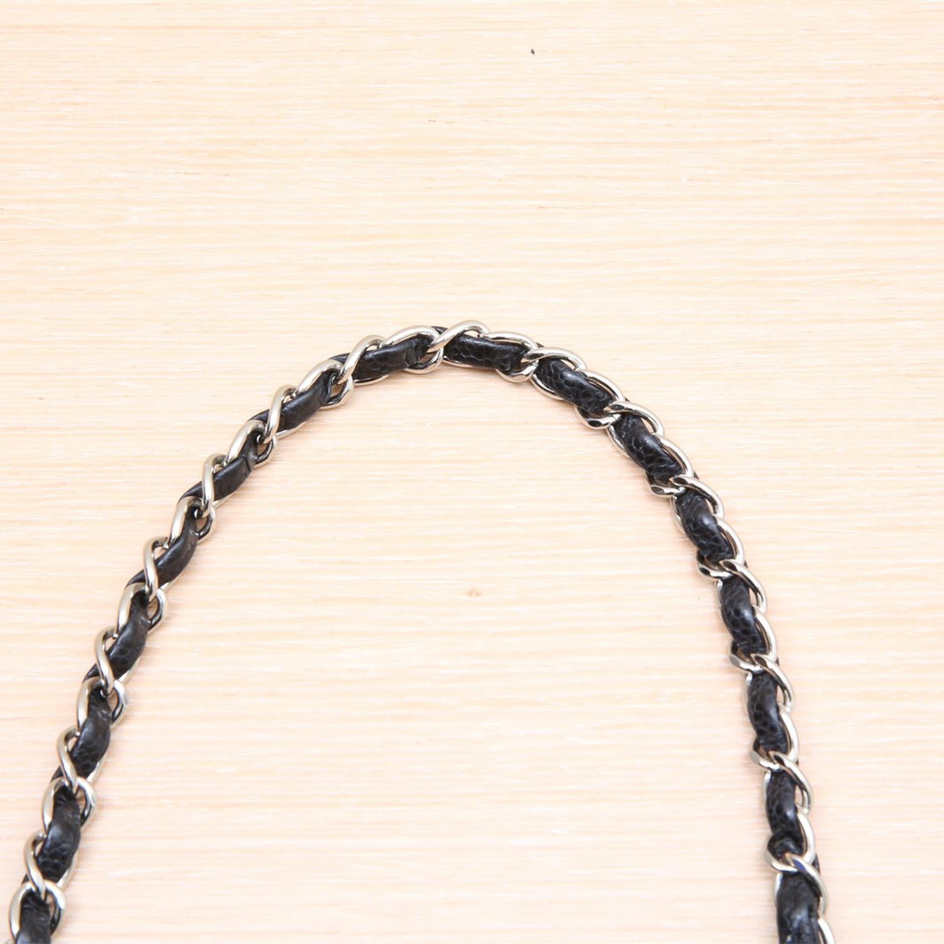 Chanel Chanel CF Flap Bag Medium 25.5cm Black Lychee Leather C Silver Buckle Lychee Leather C 14k Silver Buckle
Box ALC3153