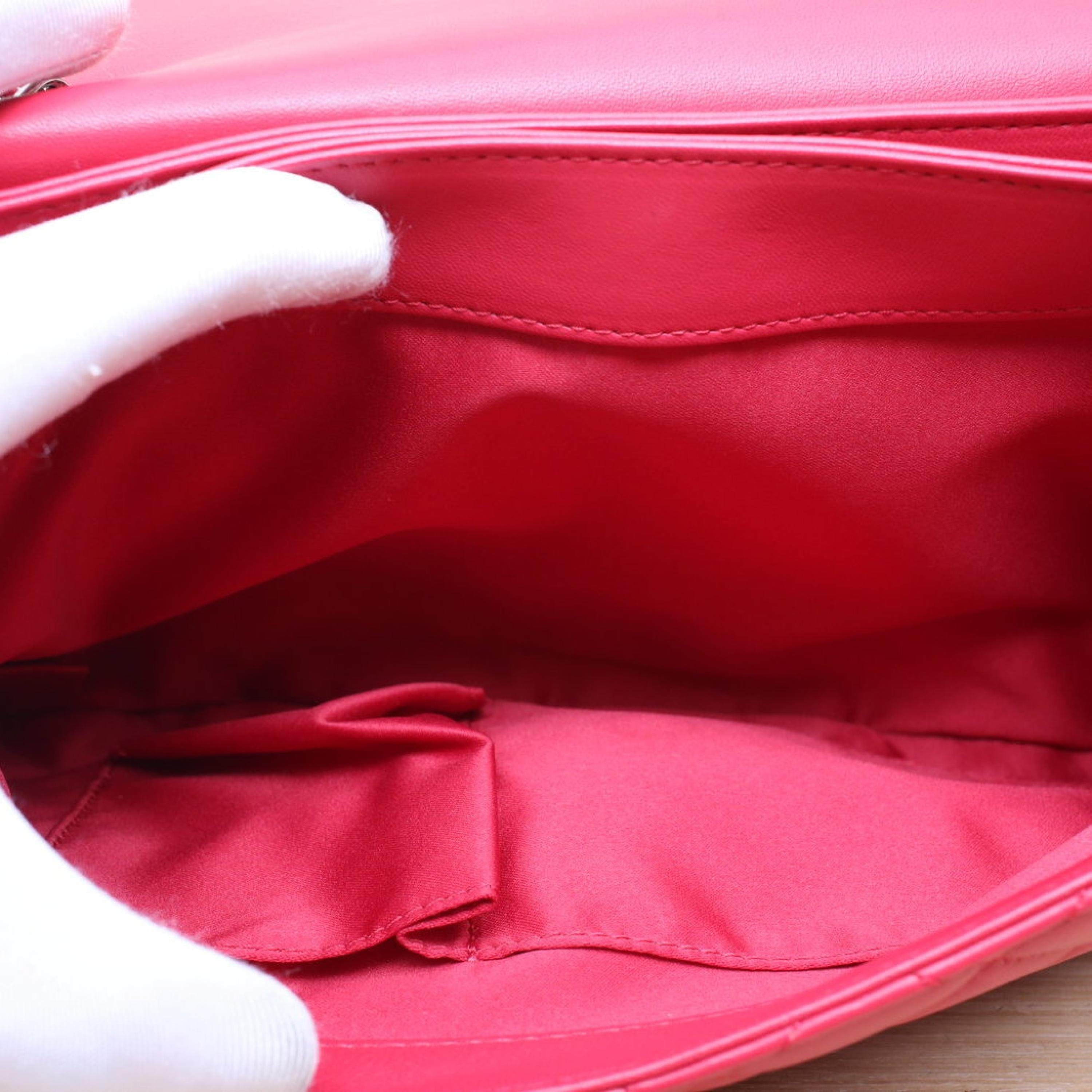 Chanel Chanel CF Flap Bag Single Flap JUMBO 30cm Rose Red Leather S 19k Silver Buckle
Original dust bag, ID card ALC3169