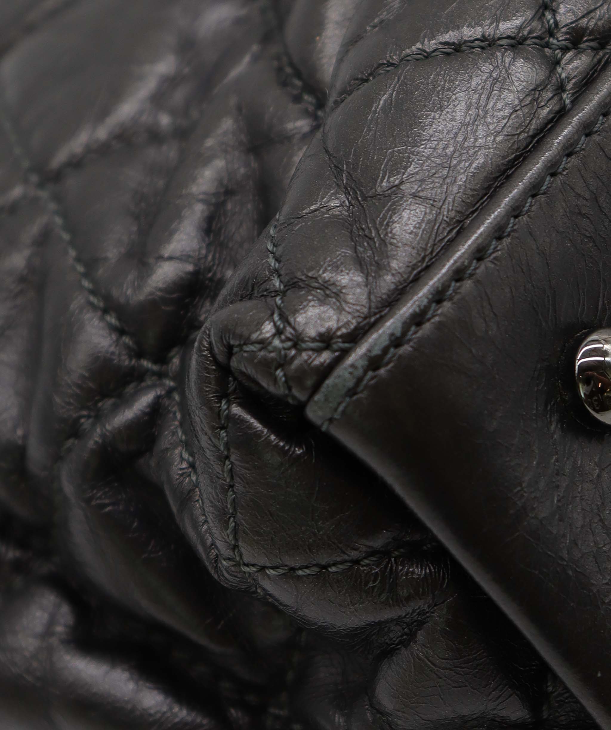 Chanel Chanel Chain Around Tote Bag Black Calfskin Black Hardware #14 SKC2012