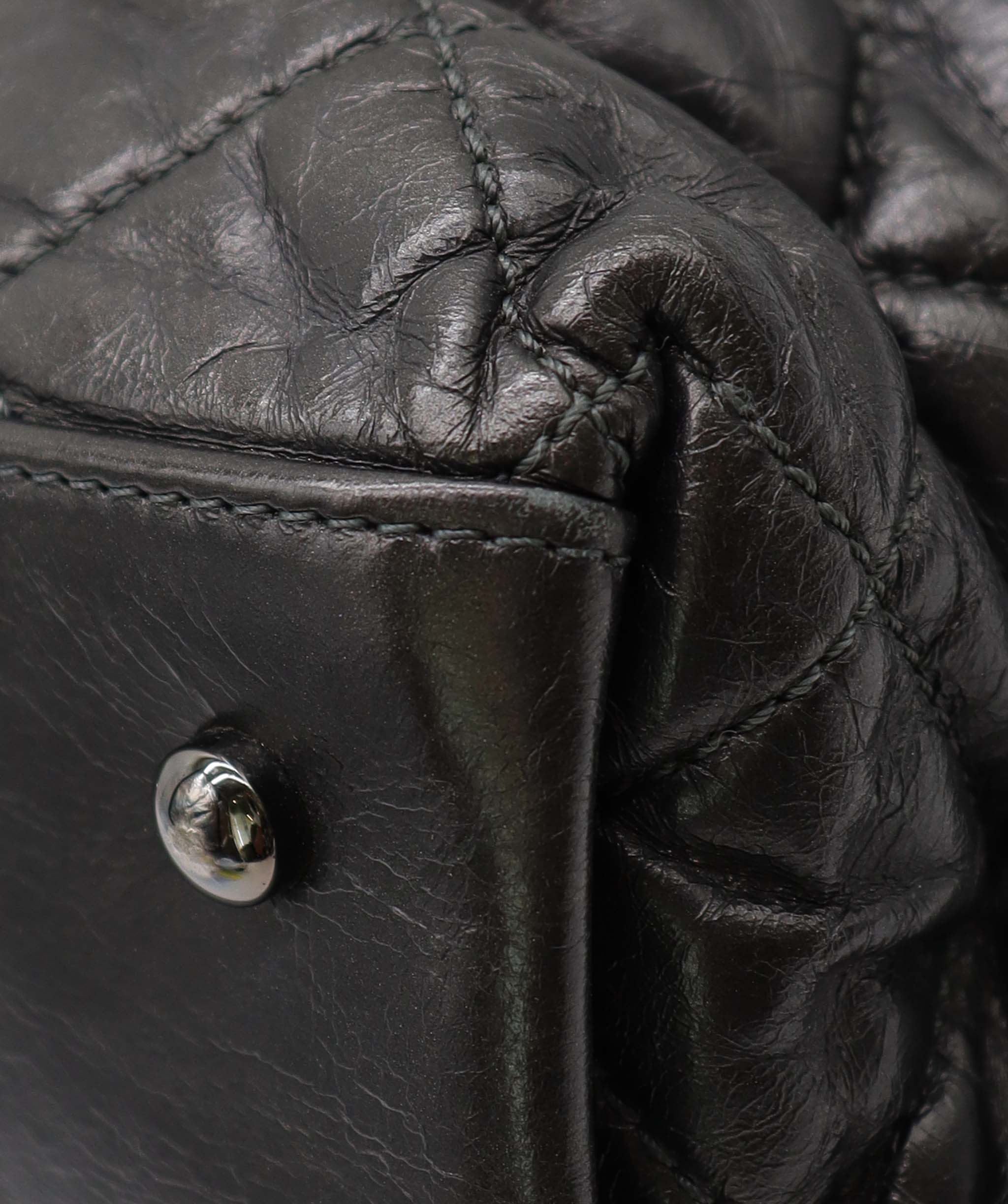 Chanel Chanel Chain Around Tote Bag Black Calfskin Black Hardware #14 SKC2012