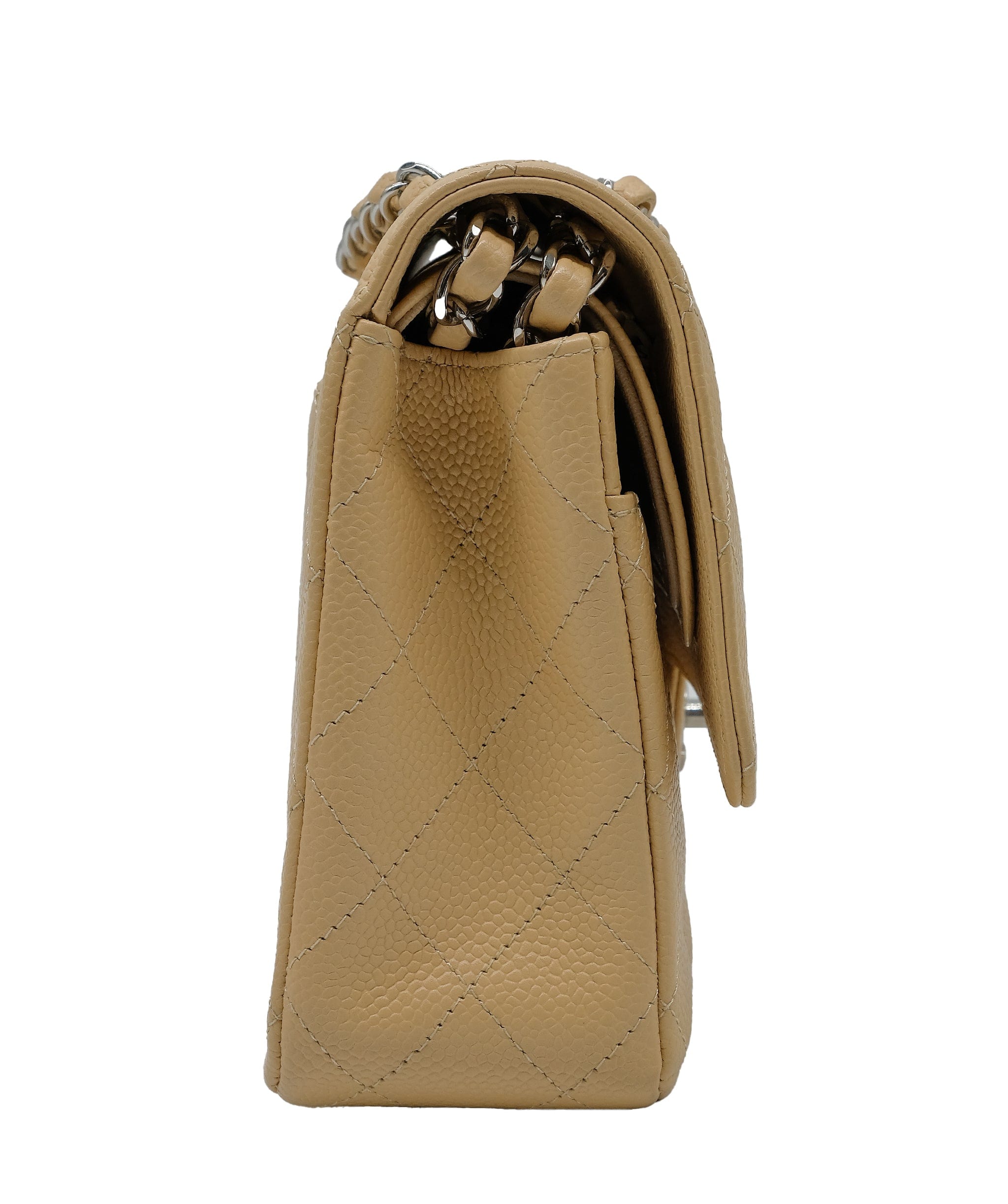 Chanel Chanel Classic Double Flap Beige Caviar SHW #19 SKC1716