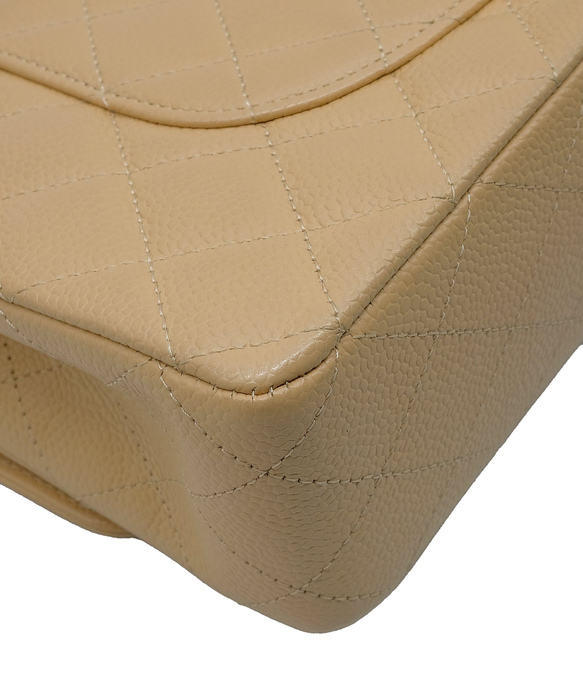 Chanel Chanel Classic Double Flap Beige Caviar SHW #19 SKC1716