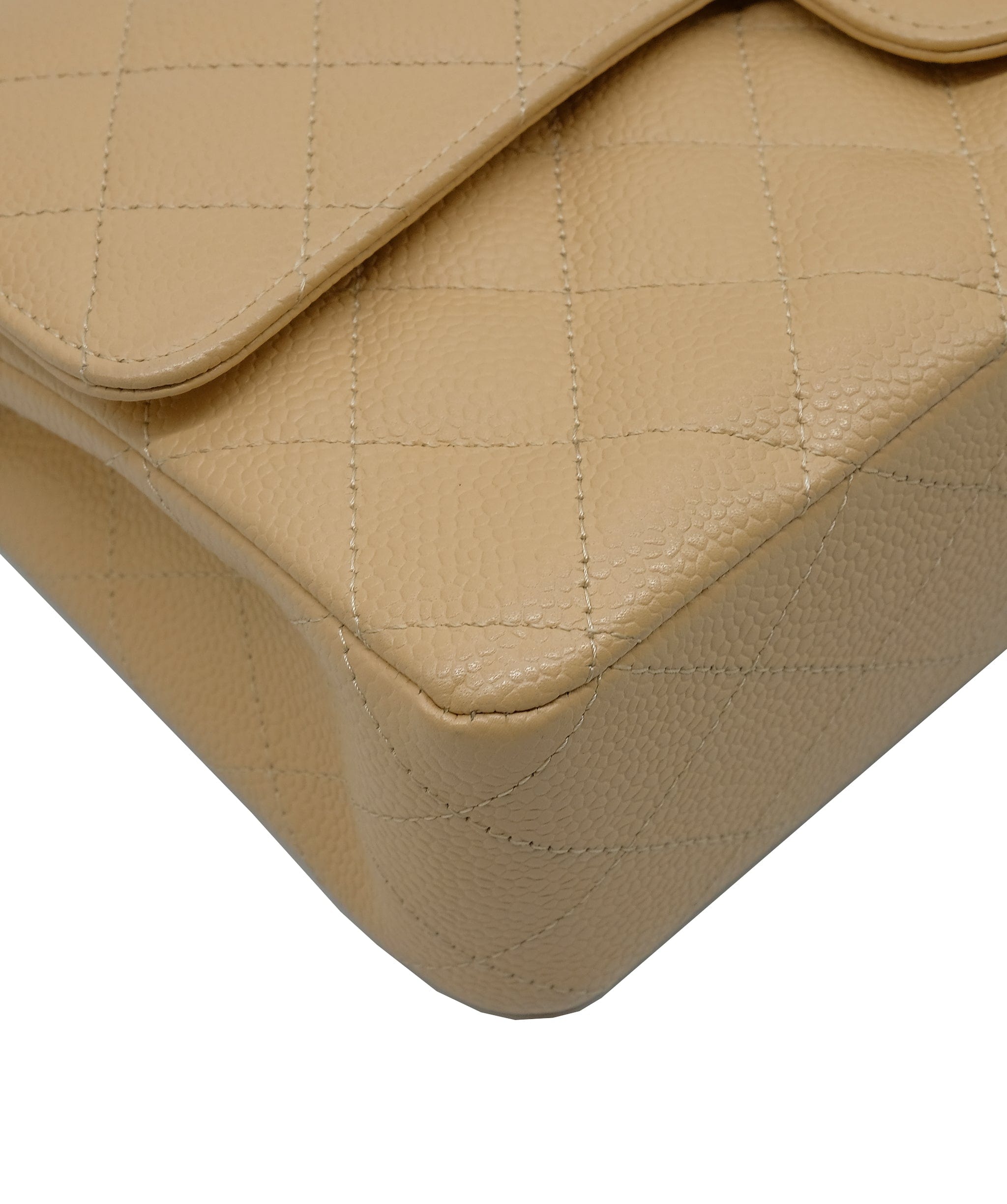 Chanel Chanel Classic Double Flap Beige Caviar SHW #19 SKC1716