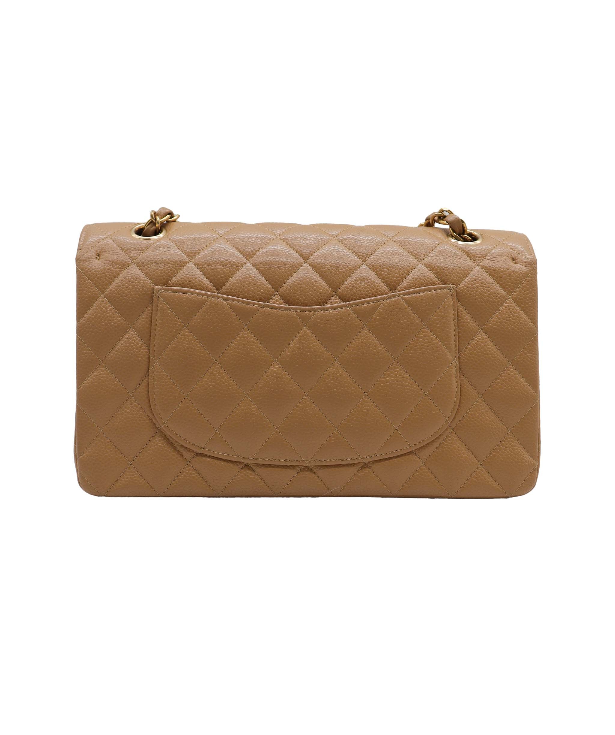 Chanel Chanel Classic Medium Caviar GHW Dark Beige DXBS2342