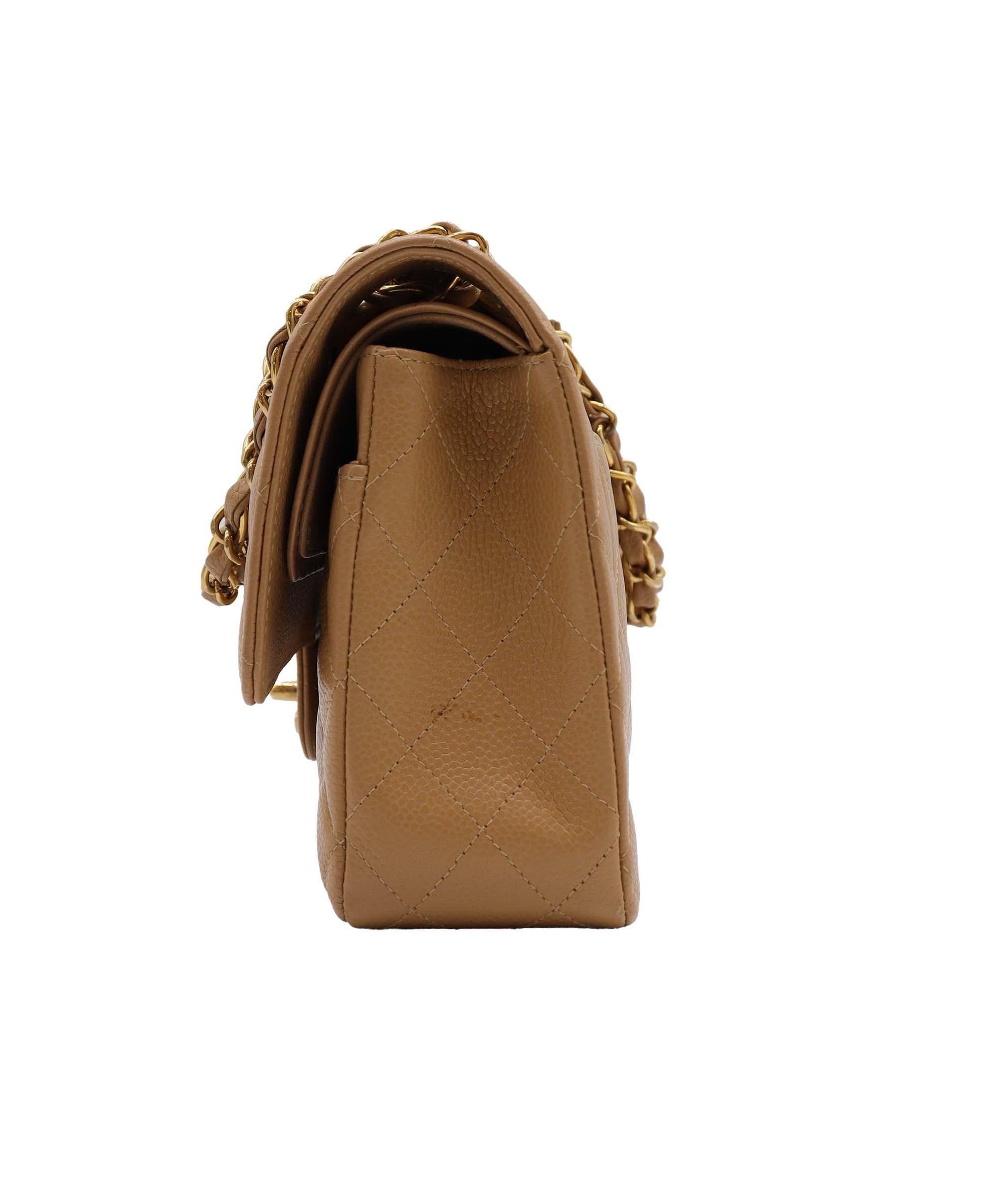Chanel Chanel Classic Medium Caviar GHW Dark Beige DXBS2342