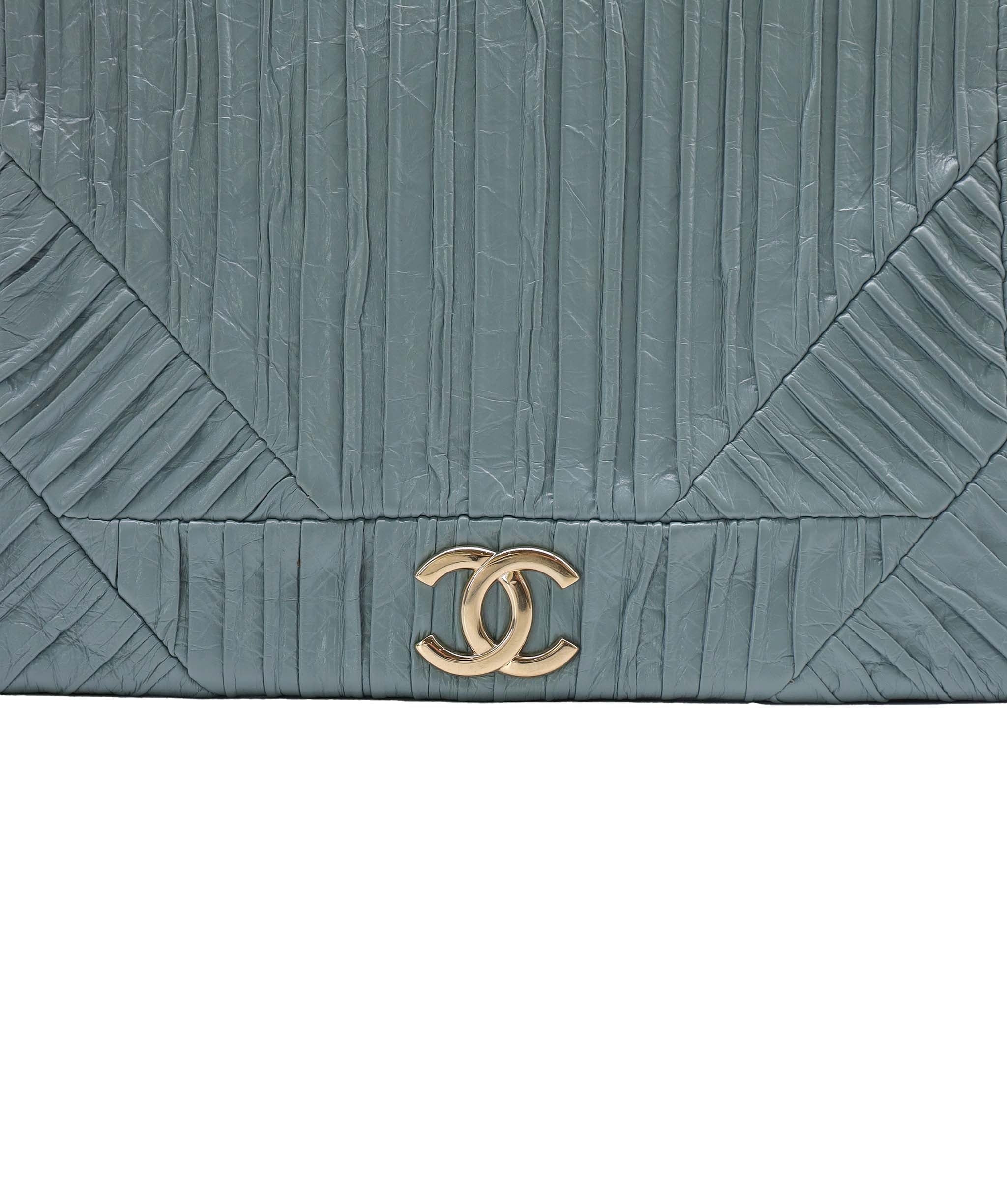Chanel Chanel Coco Pleats Blue Clutch Greek Collection DXBS3354