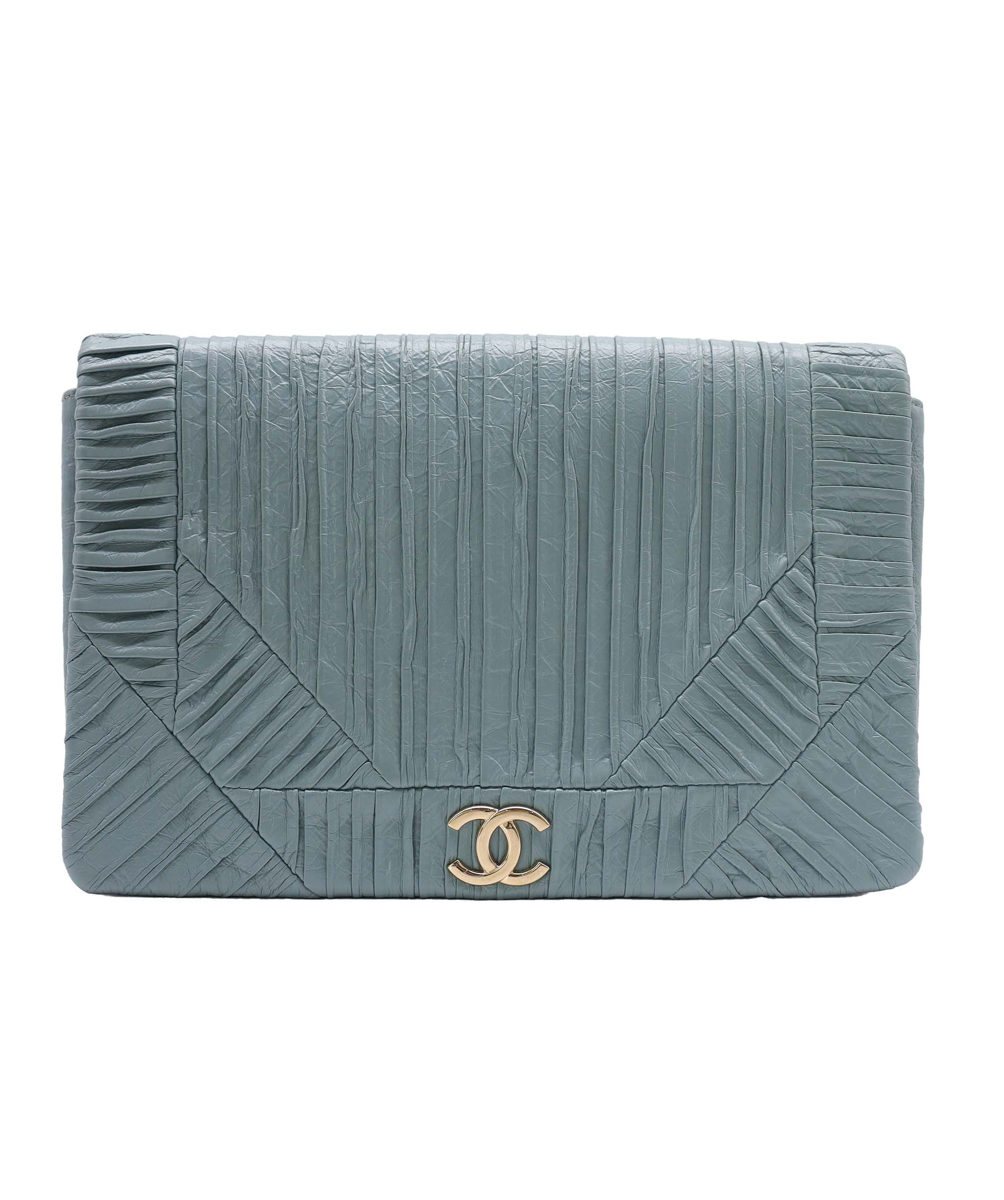 Chanel Chanel Coco Pleats Blue Clutch Greek Collection DXBS3354