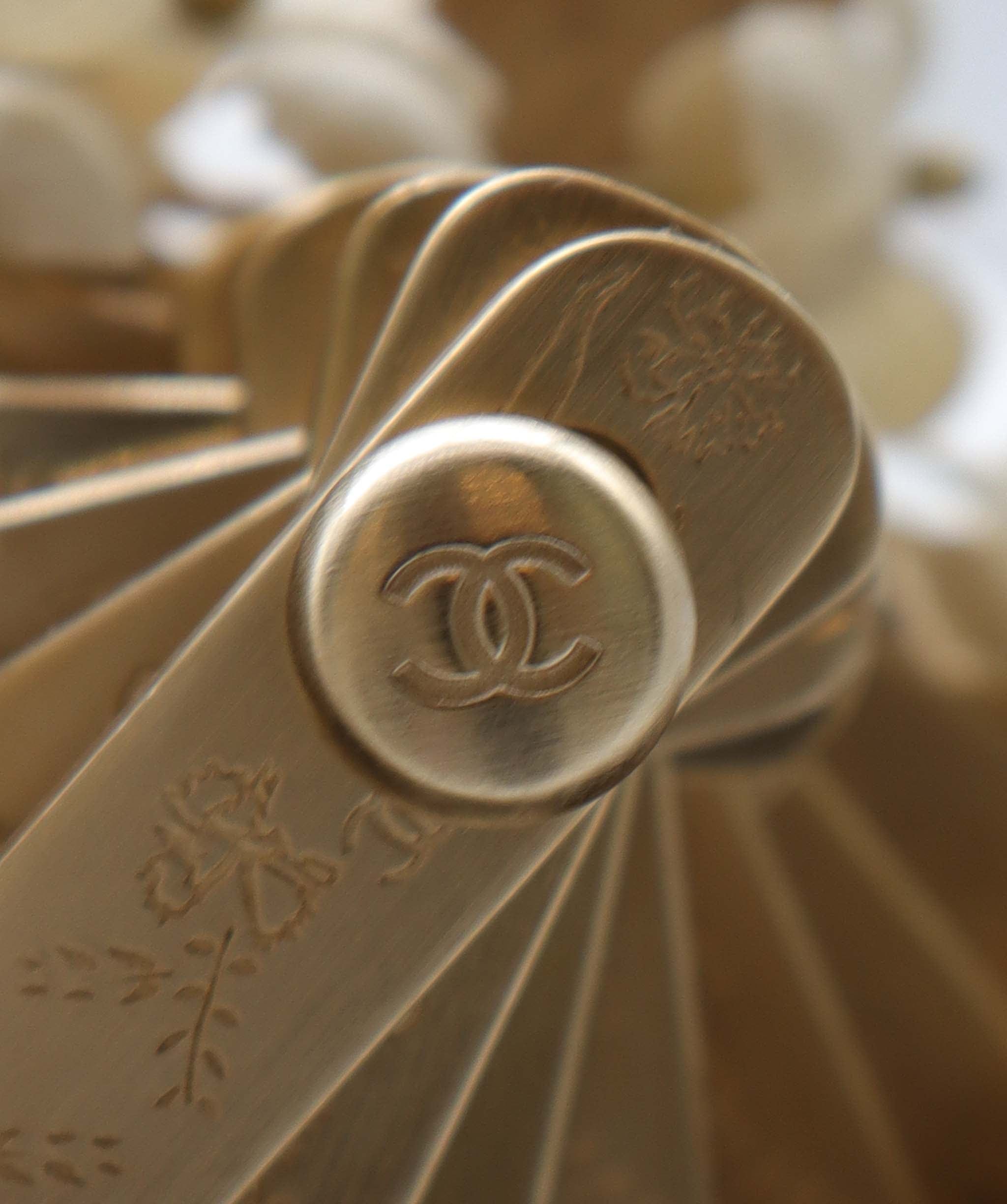 Chanel CHANEL COCOMARK BASKET BAG BEIGE METAL MESH DXBS2196