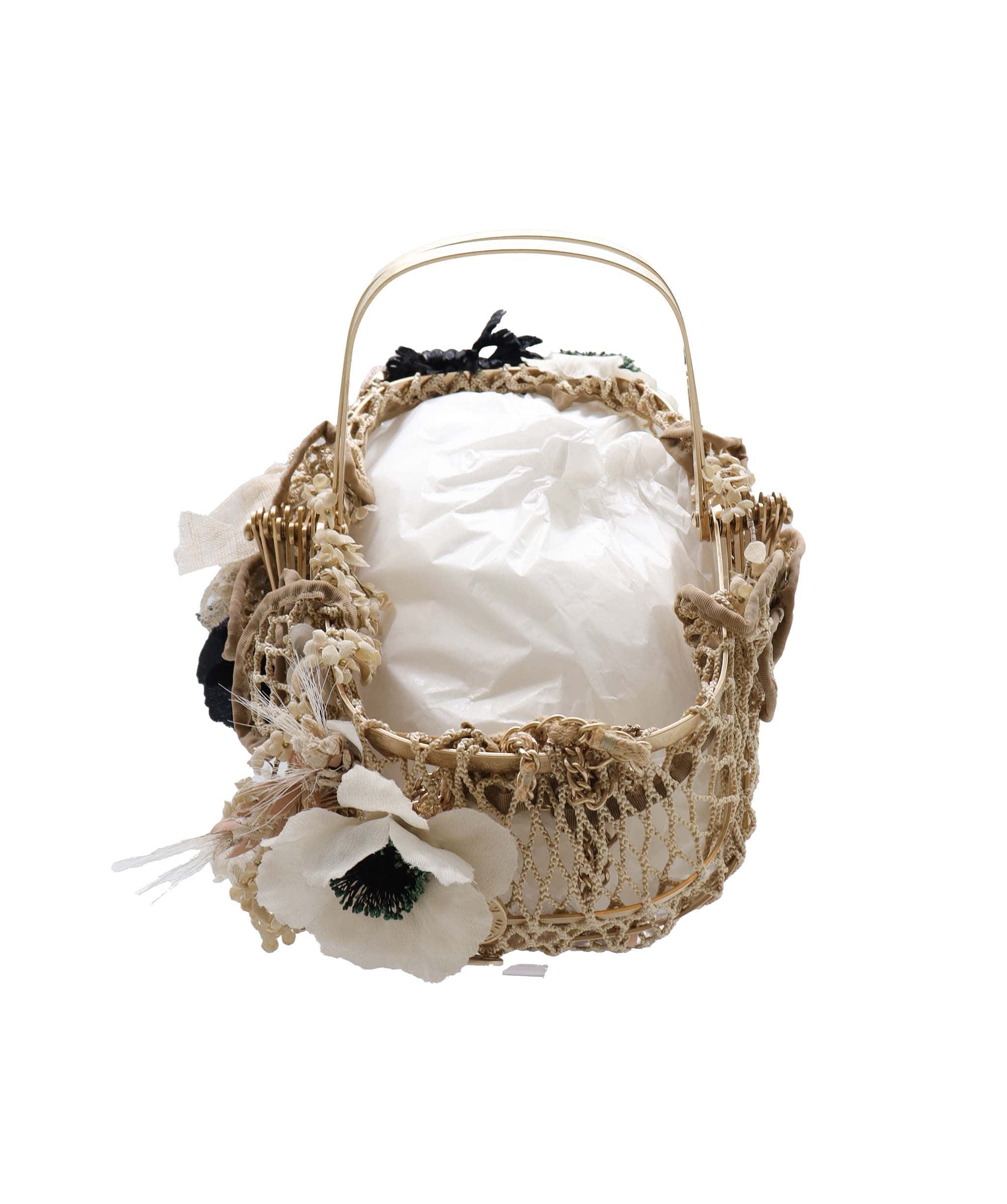 Chanel CHANEL COCOMARK BASKET BAG BEIGE METAL MESH DXBS2196