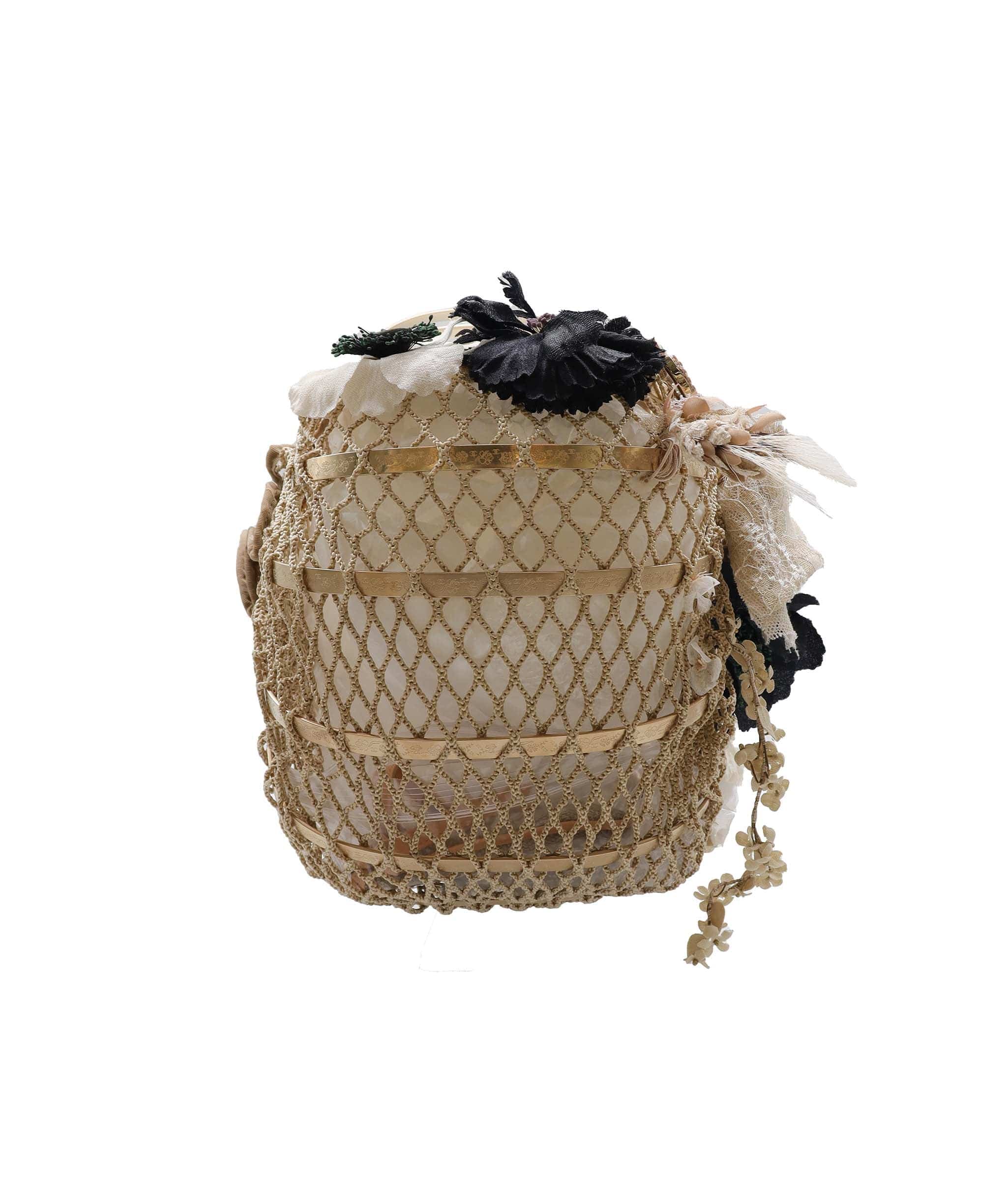 Chanel CHANEL COCOMARK BASKET BAG BEIGE METAL MESH DXBS2196