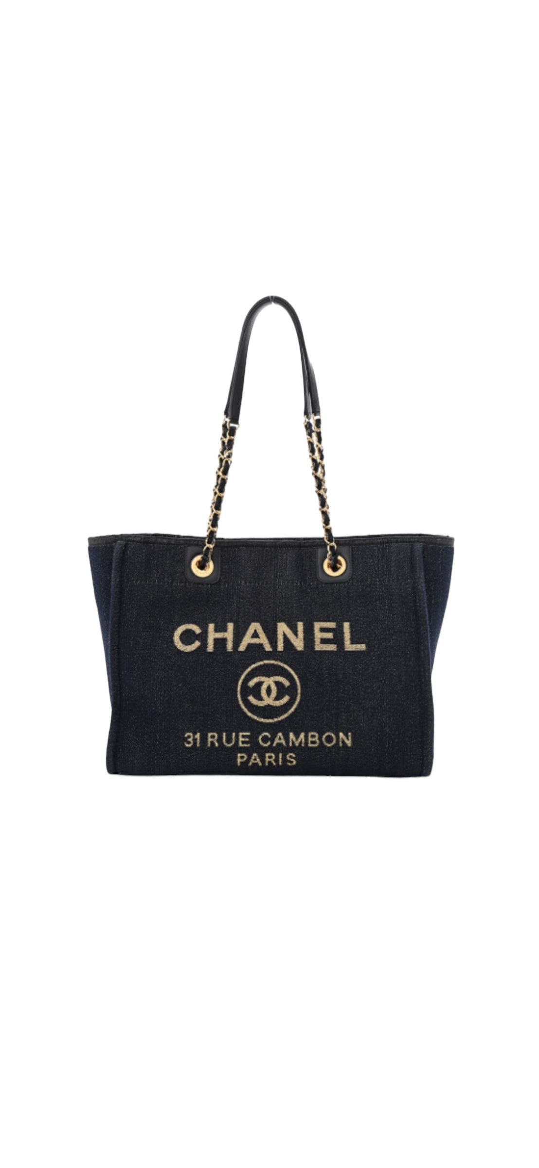 Chanel Chanel Deauville Small Dark Denim/Gold GHW SYC1184