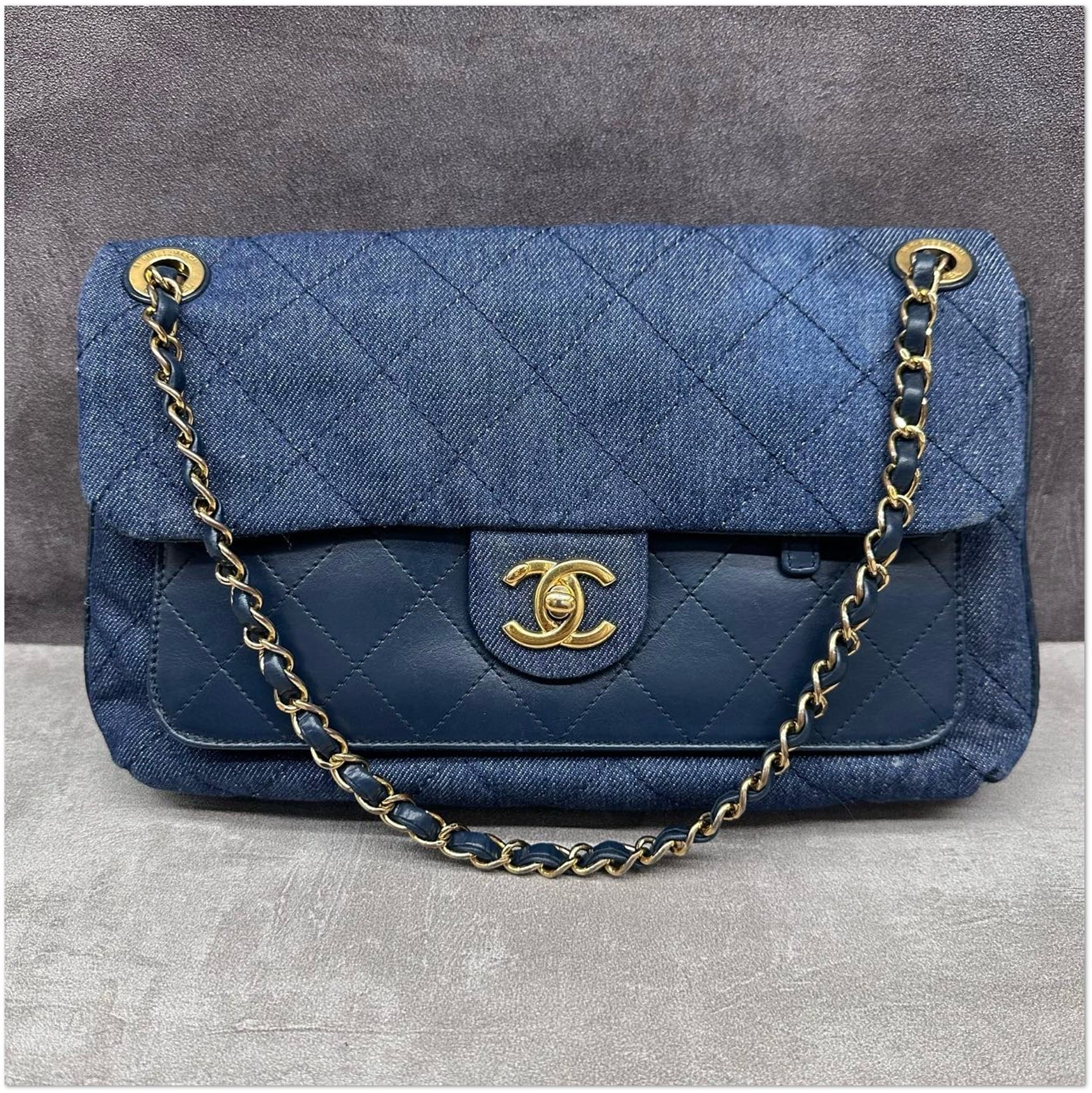Chanel Chanel Denim Classic Flap with Gold Hardware C19491007144