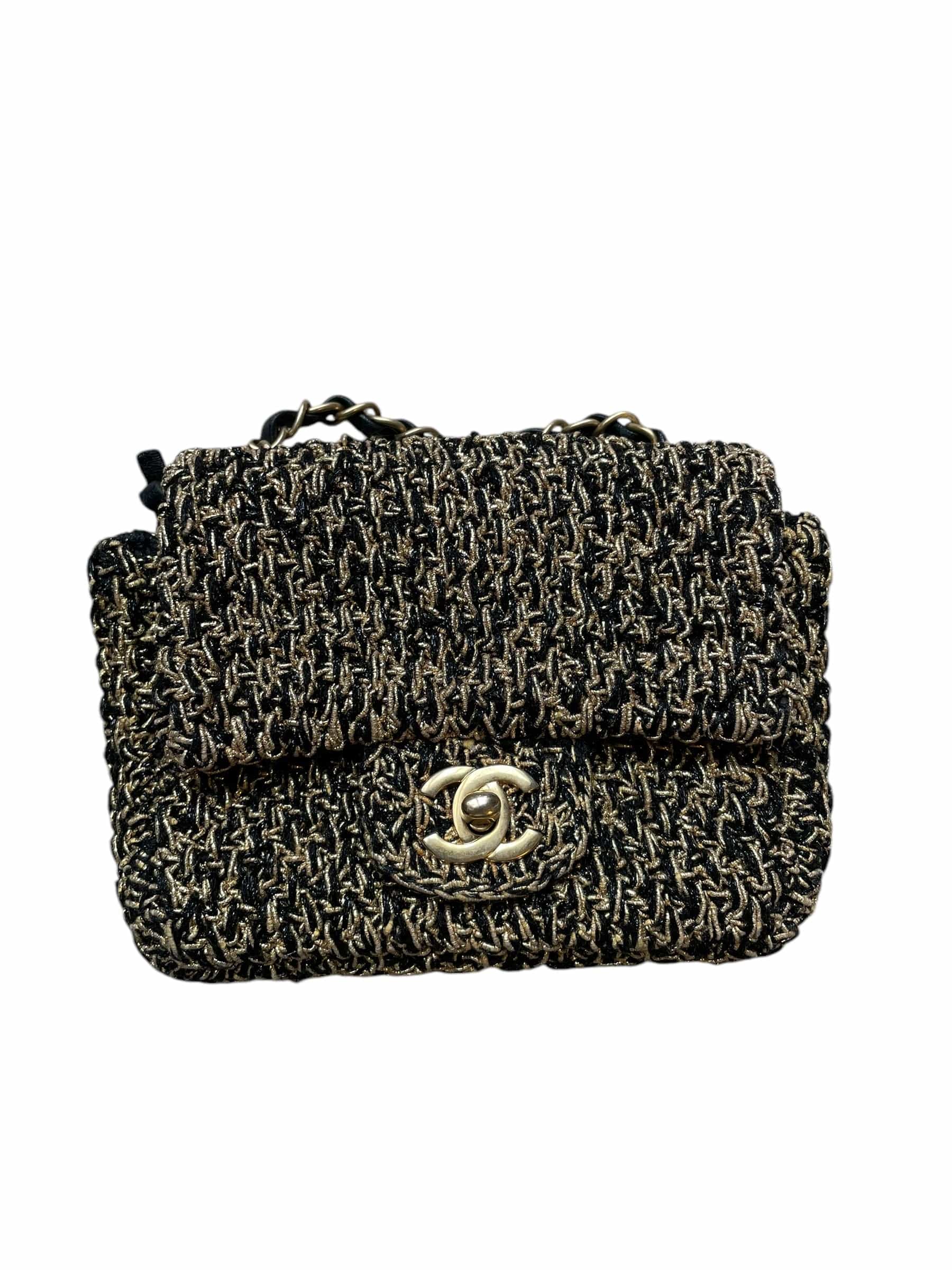 Chanel Chanel gold tweed mini flap, GHW DXBK0373