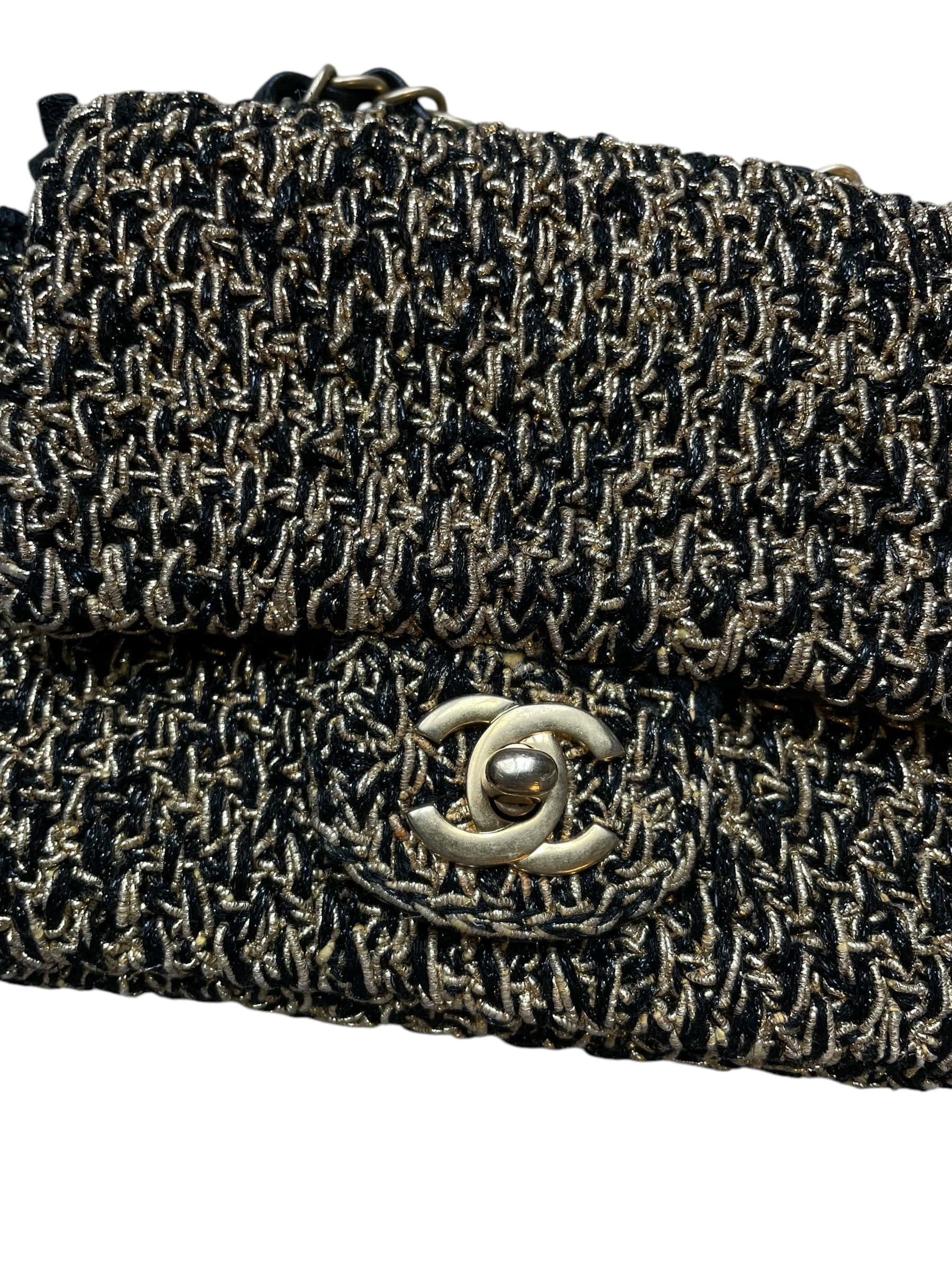 Chanel Chanel gold tweed mini flap, GHW DXBK0373