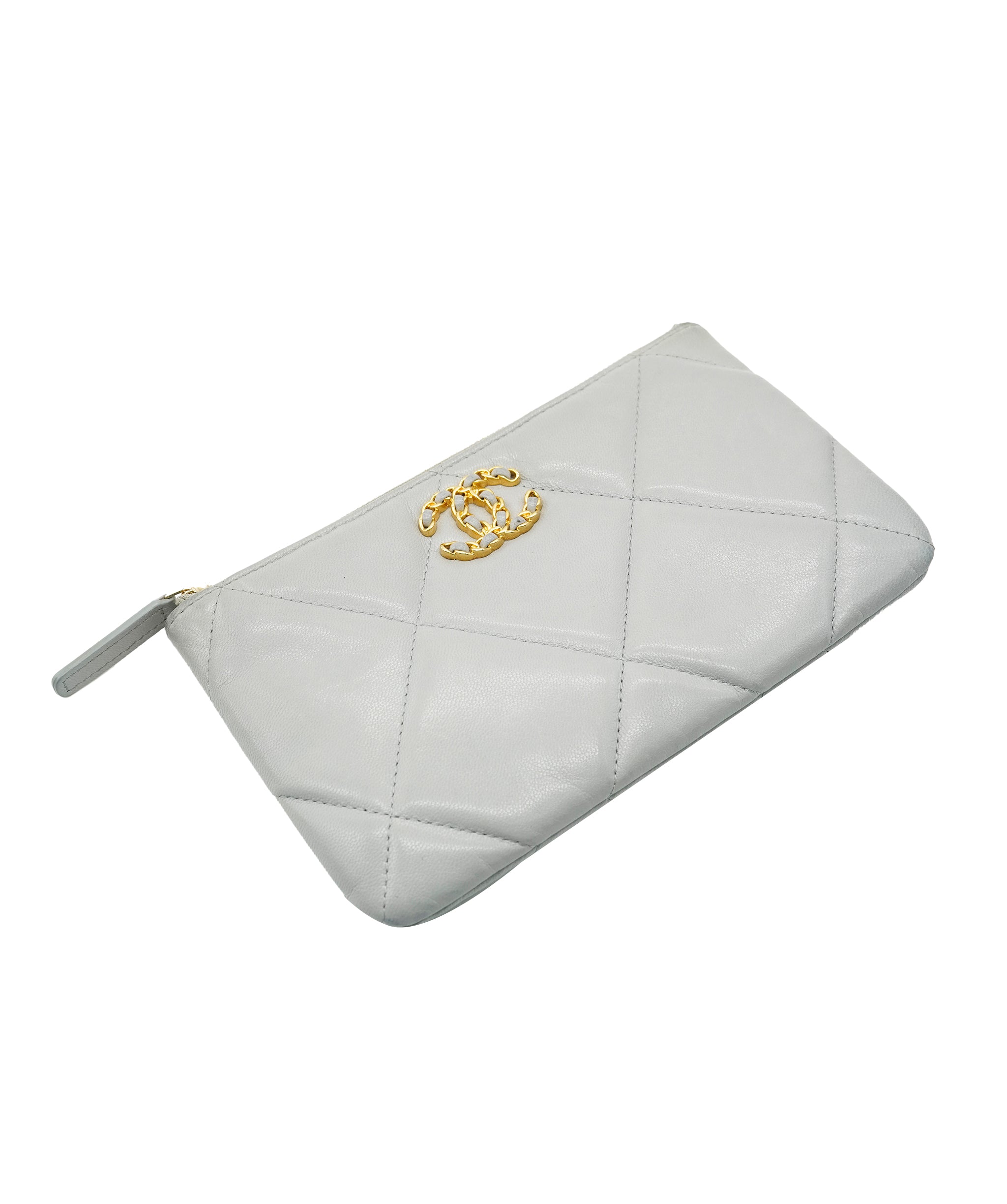 Chanel Chanel Grey S19 Lambskin Wallet With Box ALC2622