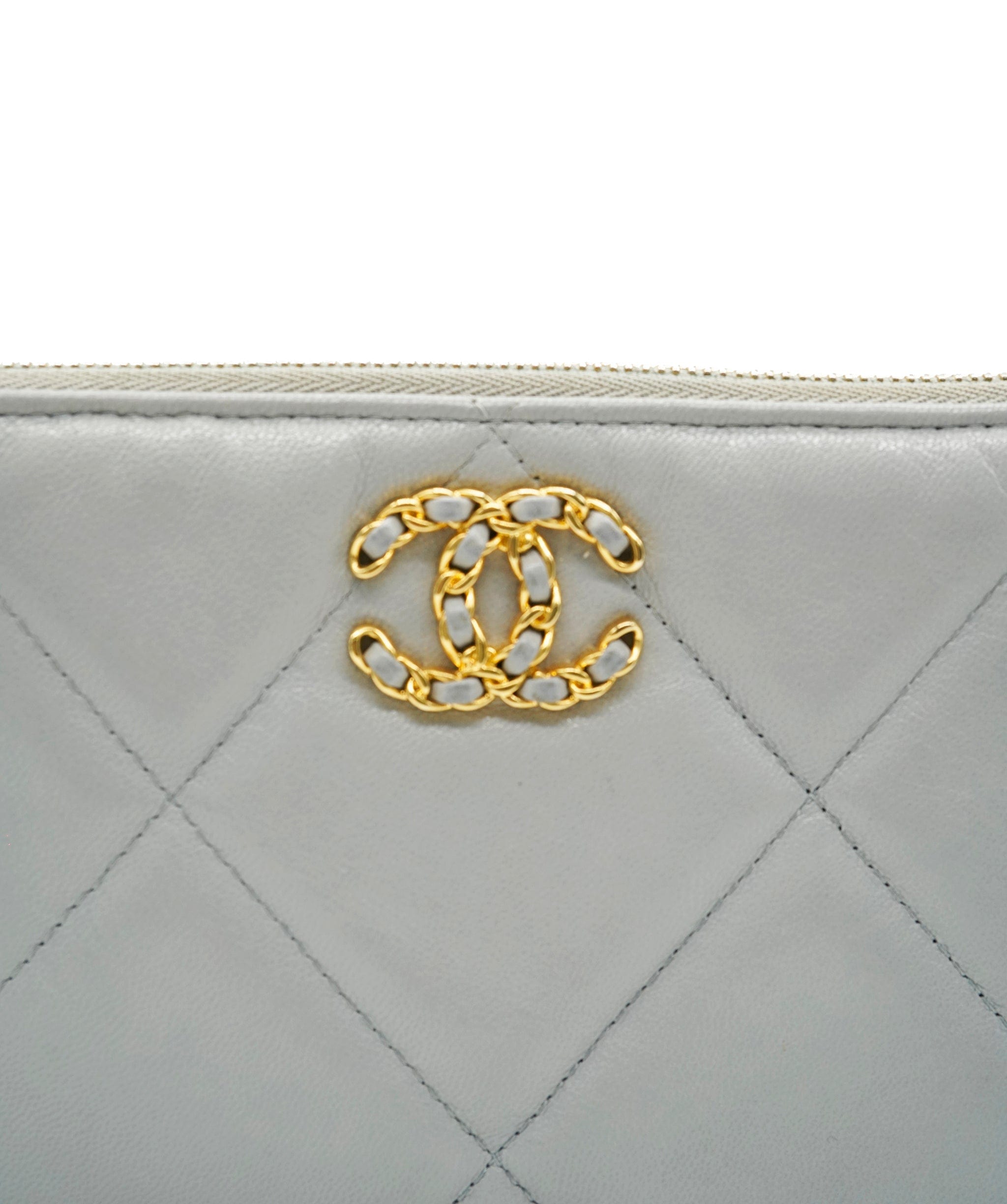 Chanel Chanel Grey S19 Lambskin Wallet With Box ALC2622