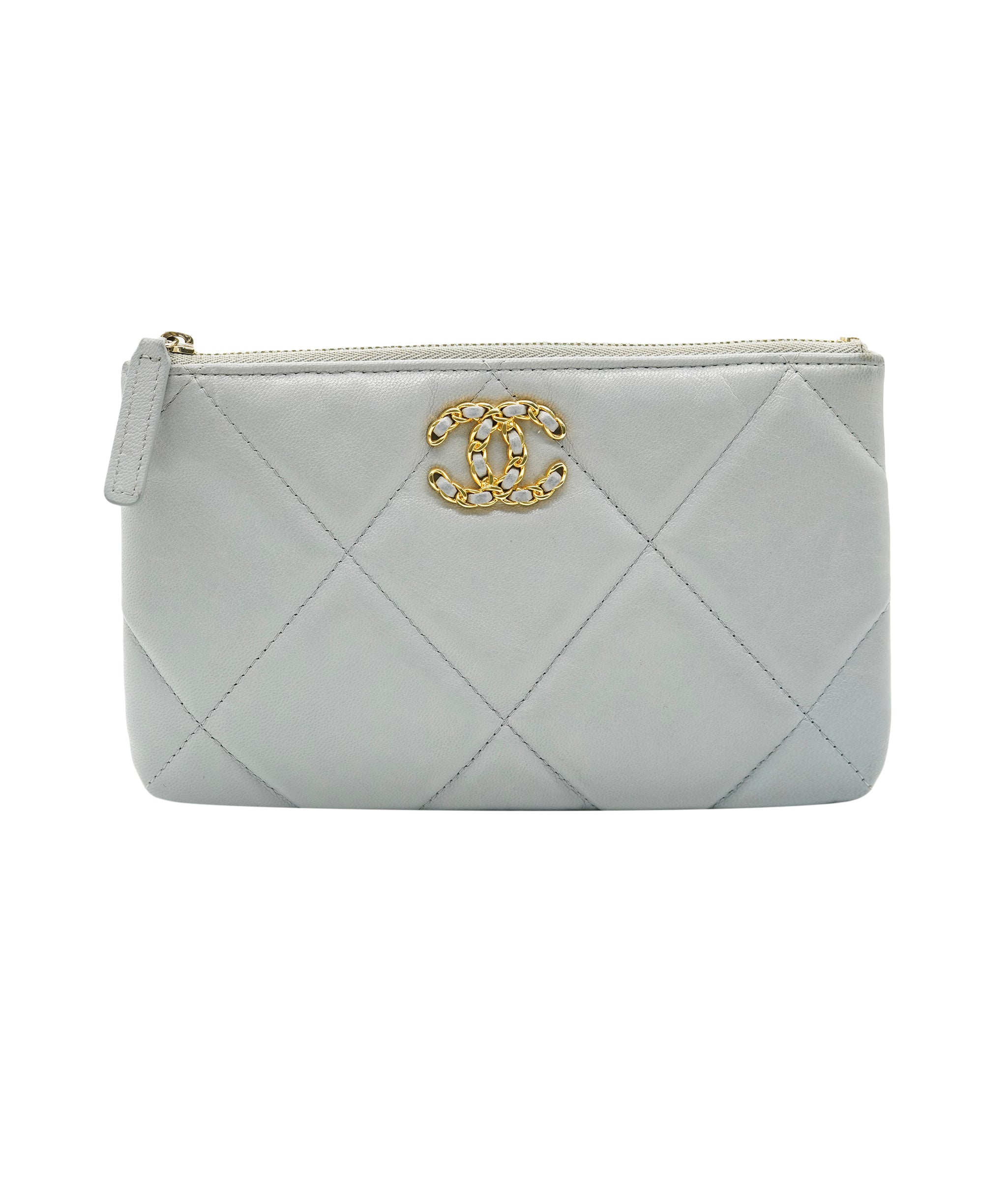 Chanel Chanel Grey S19 Lambskin Wallet With Box ALC2622