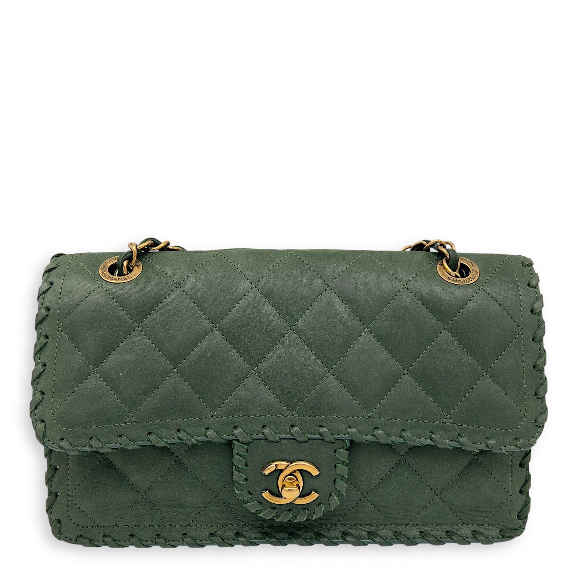 Chanel Chanel Happy Stitch Green Shoulder Bag in Calfskin, Gold hardware OS2508-007368LL