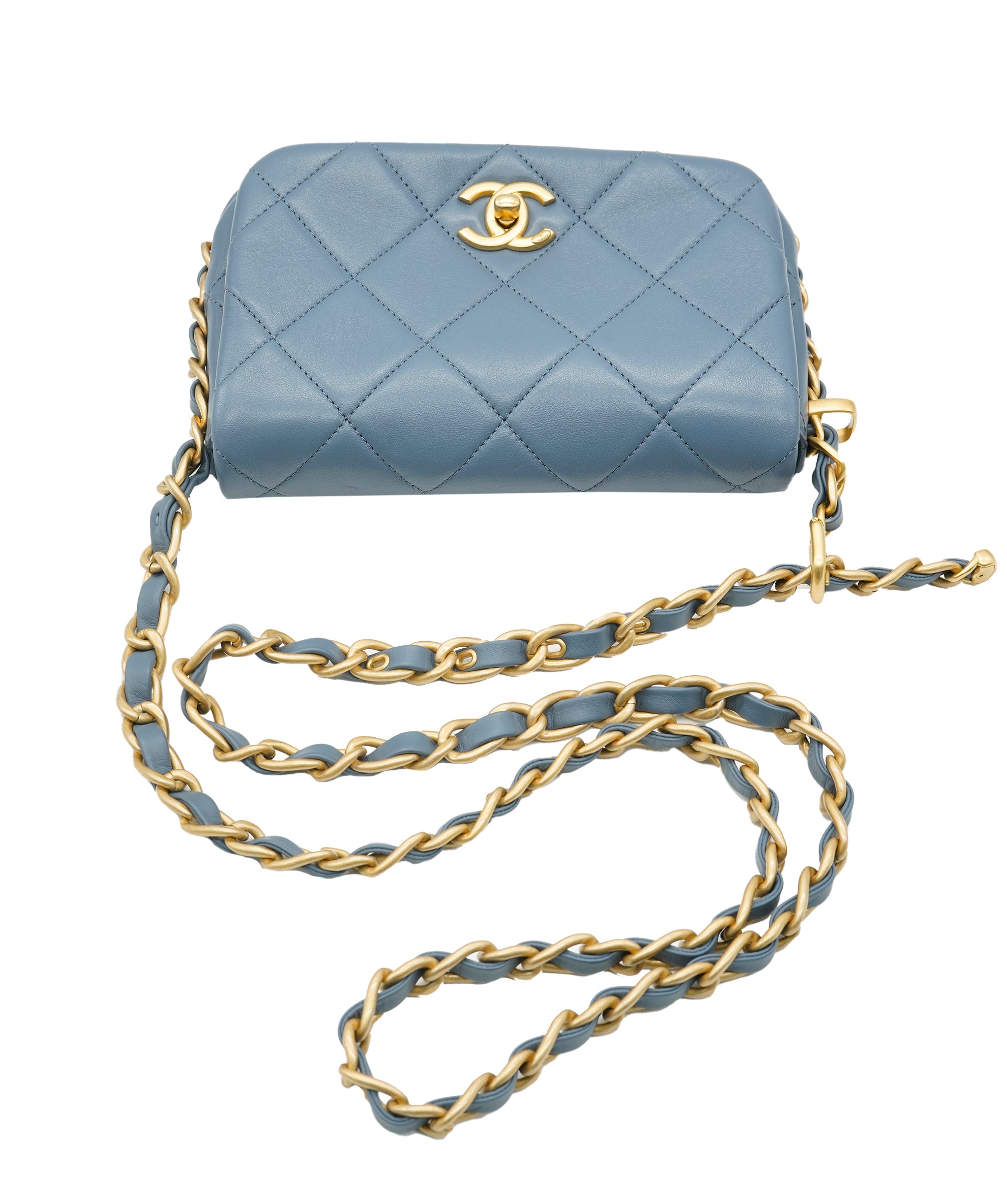 Chanel Chanel lambskin pale blue bag AKC0090
