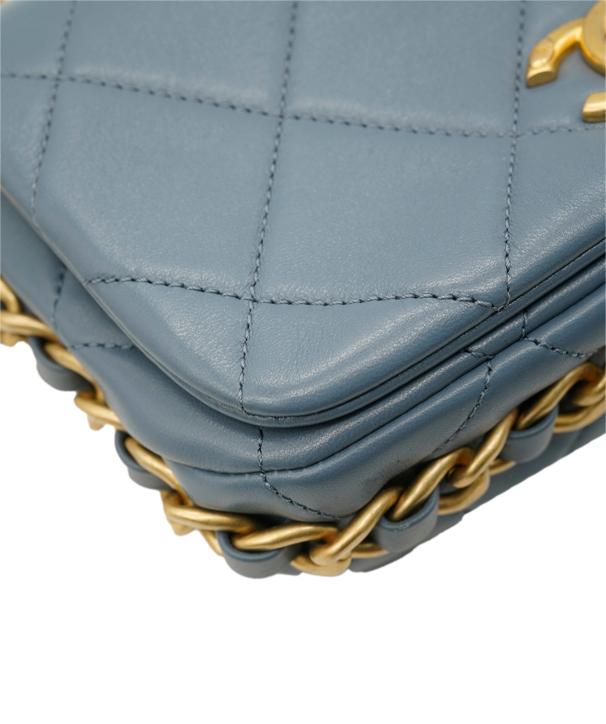 Chanel Chanel lambskin pale blue bag AKC0090