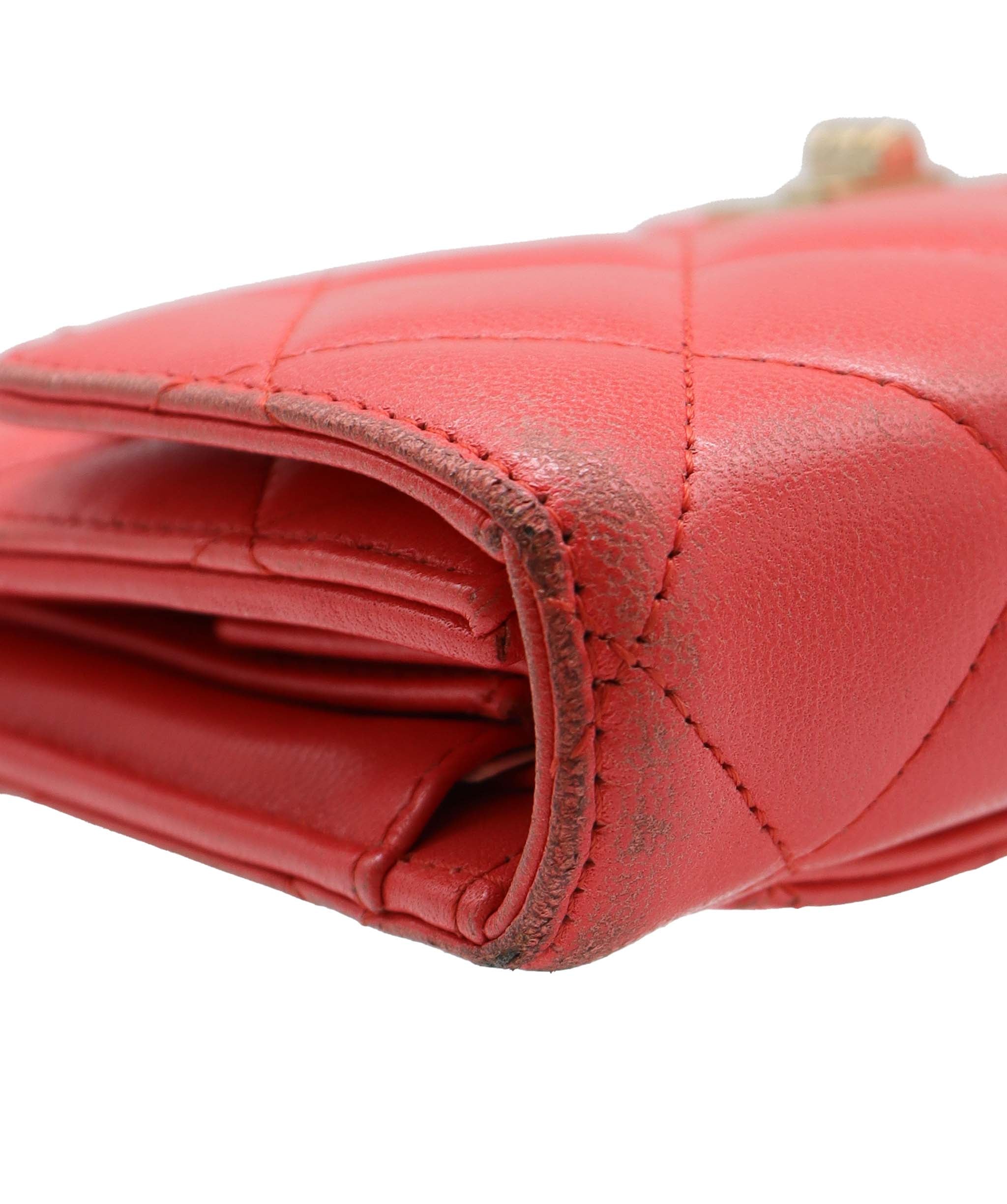 Chanel Chanel Long Wallet Red Lambskin #12
SKC1913