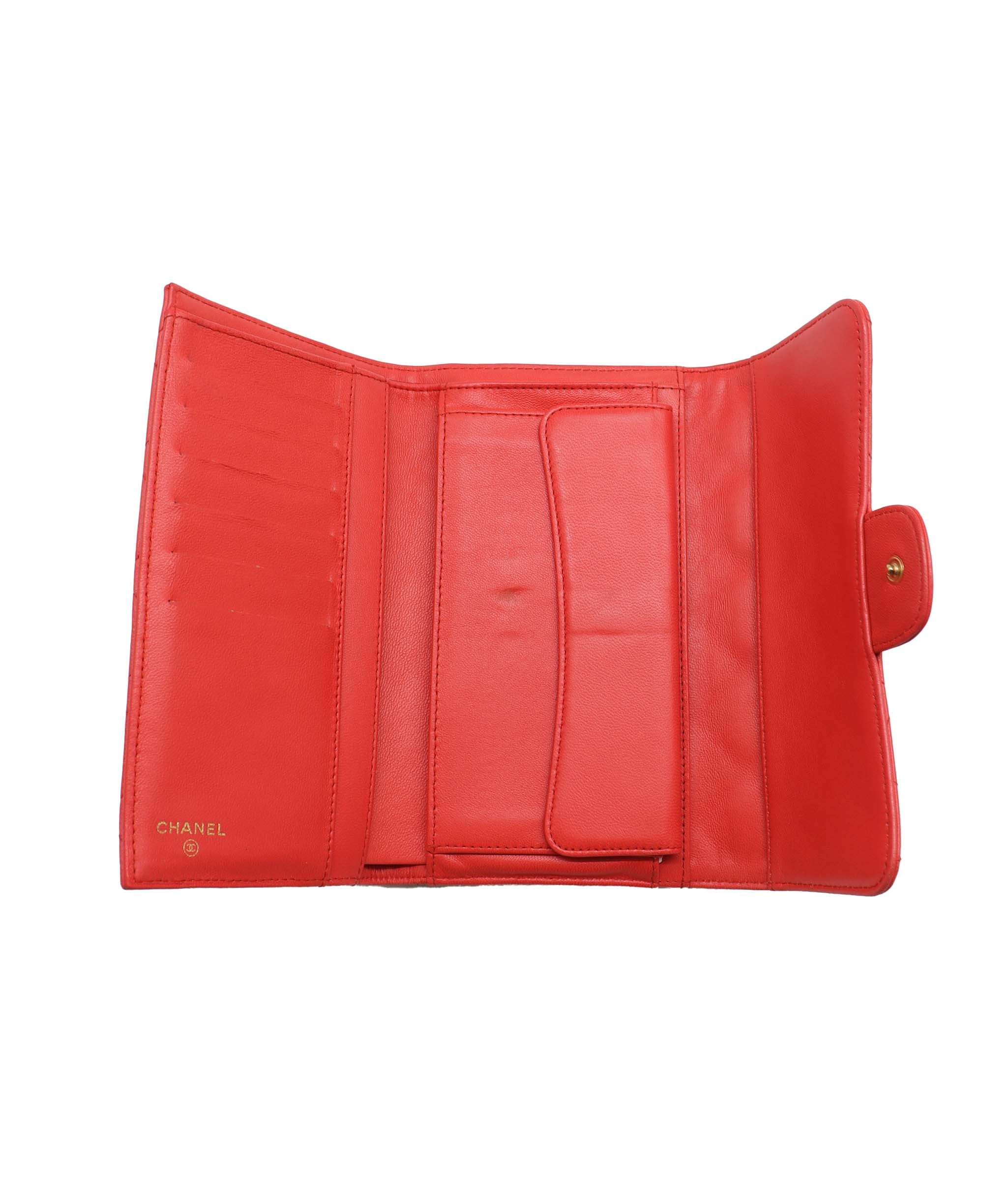 Chanel Chanel Long Wallet Red Lambskin #12
SKC1913