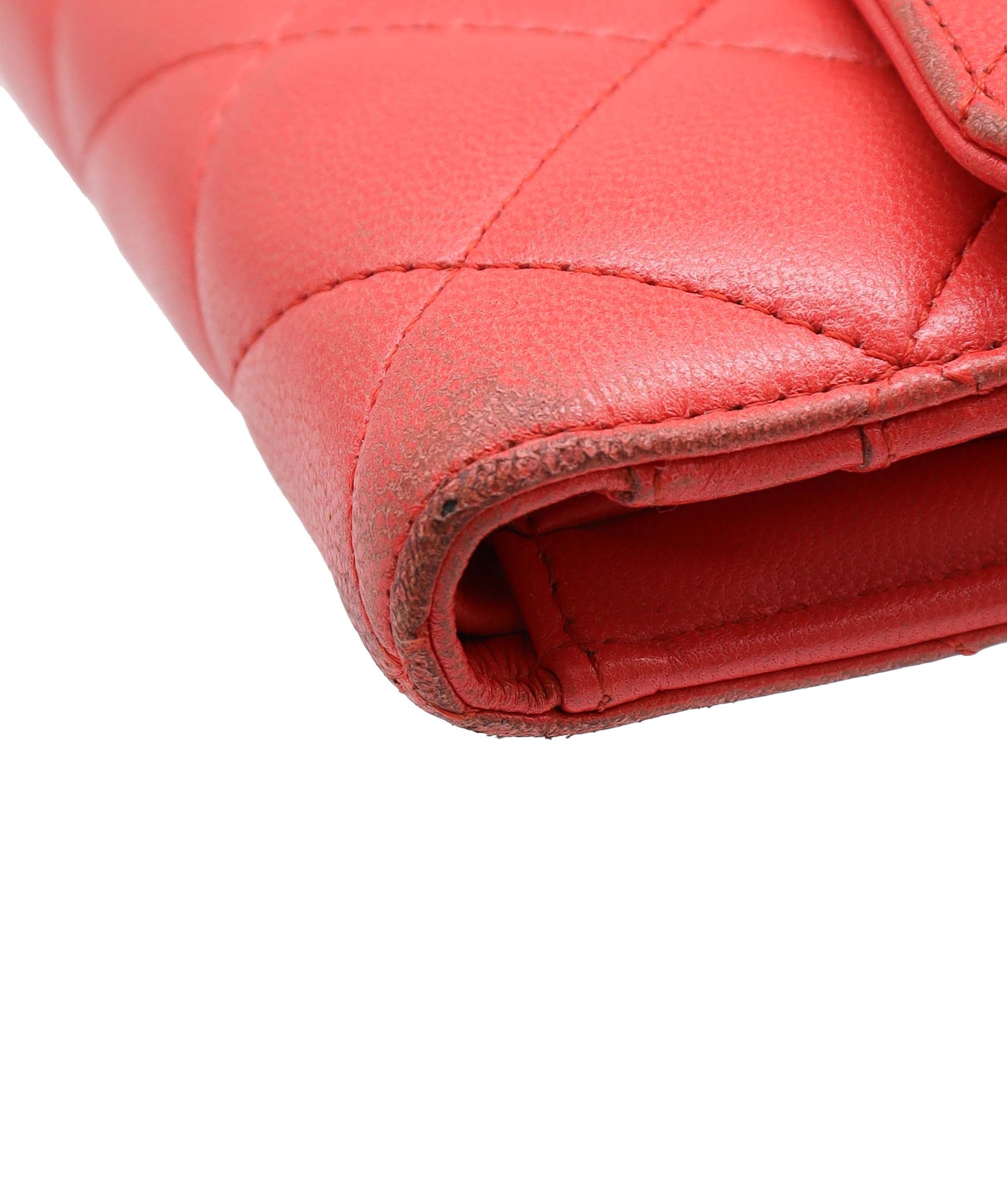 Chanel Chanel Long Wallet Red Lambskin #12
SKC1913