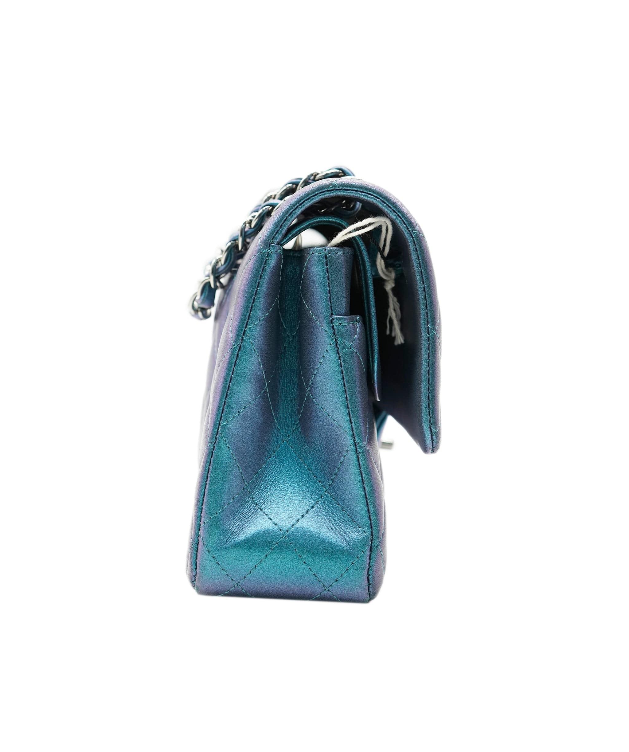 Chanel Chanel Medium Double Metallic Blue Lambskin DXBS3739