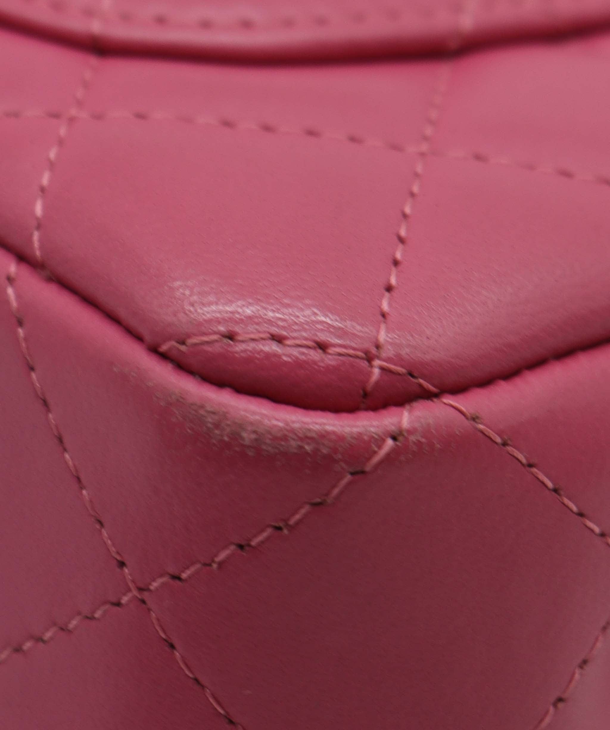 Chanel Chanel Mini 8" rec lamb GHW Hot Pink DXBS2336