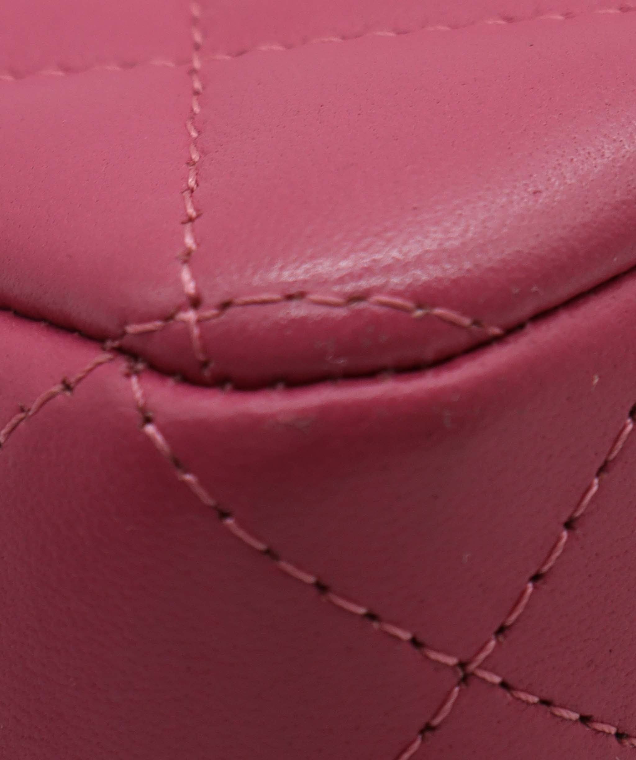 Chanel Chanel Mini 8" rec lamb GHW Hot Pink DXBS2336