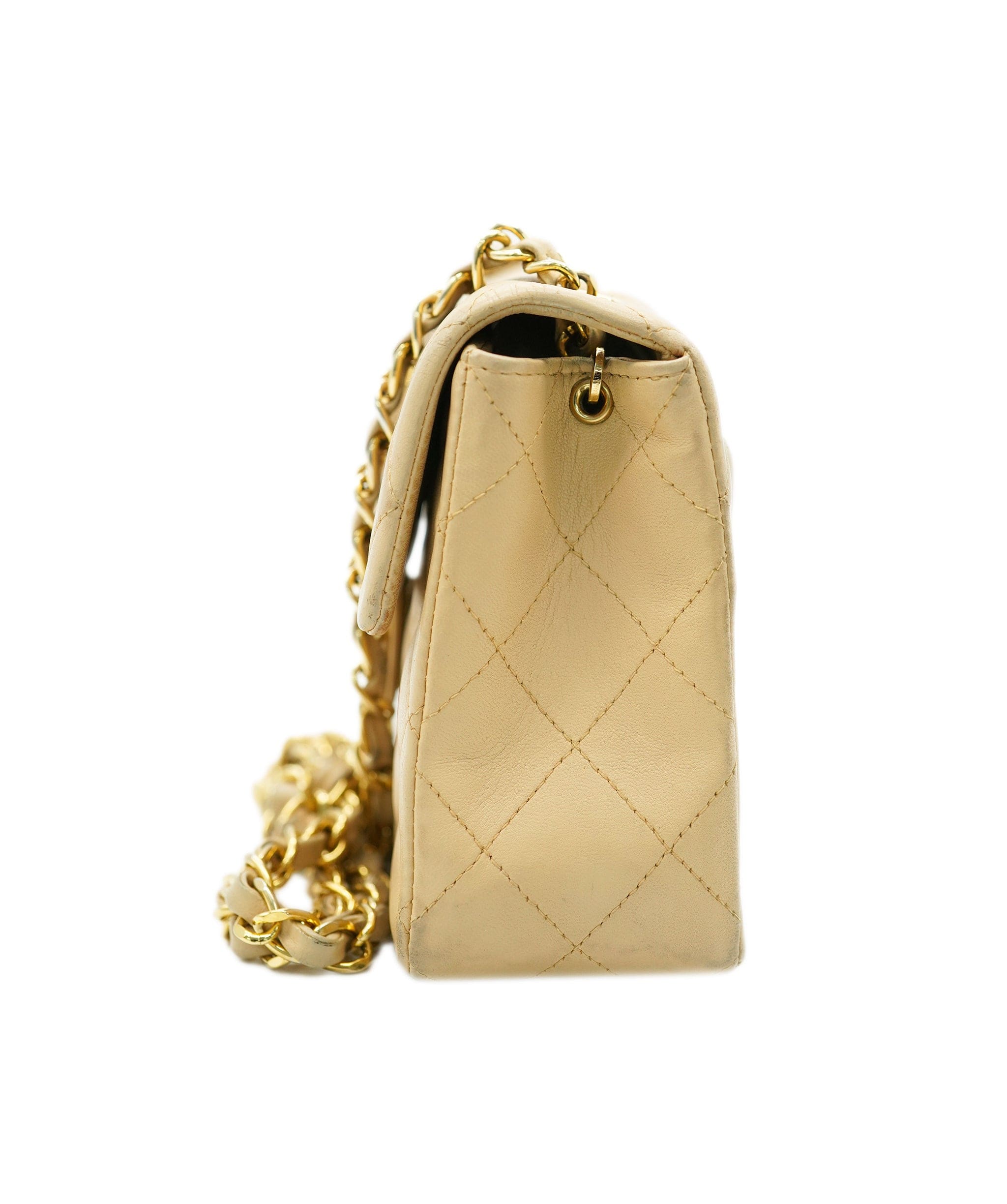 Chanel Chanel Mini Classic Flap Beige GHW REC1728