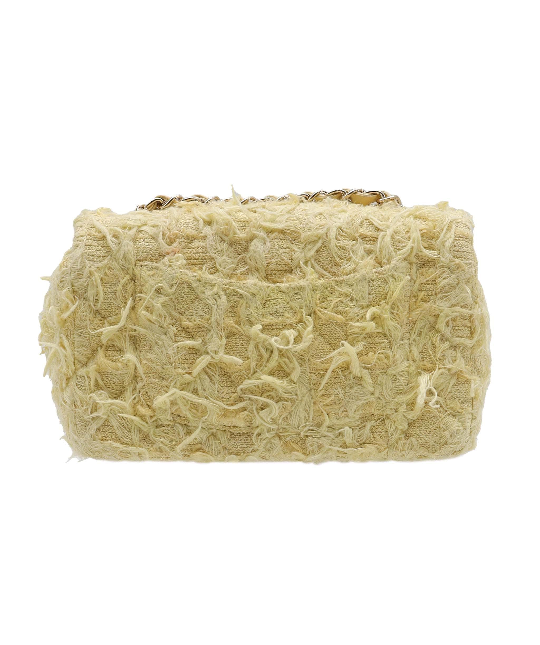 Chanel Chanel Mini Flap Bag Yellow Tweed C24041935 ASC5871