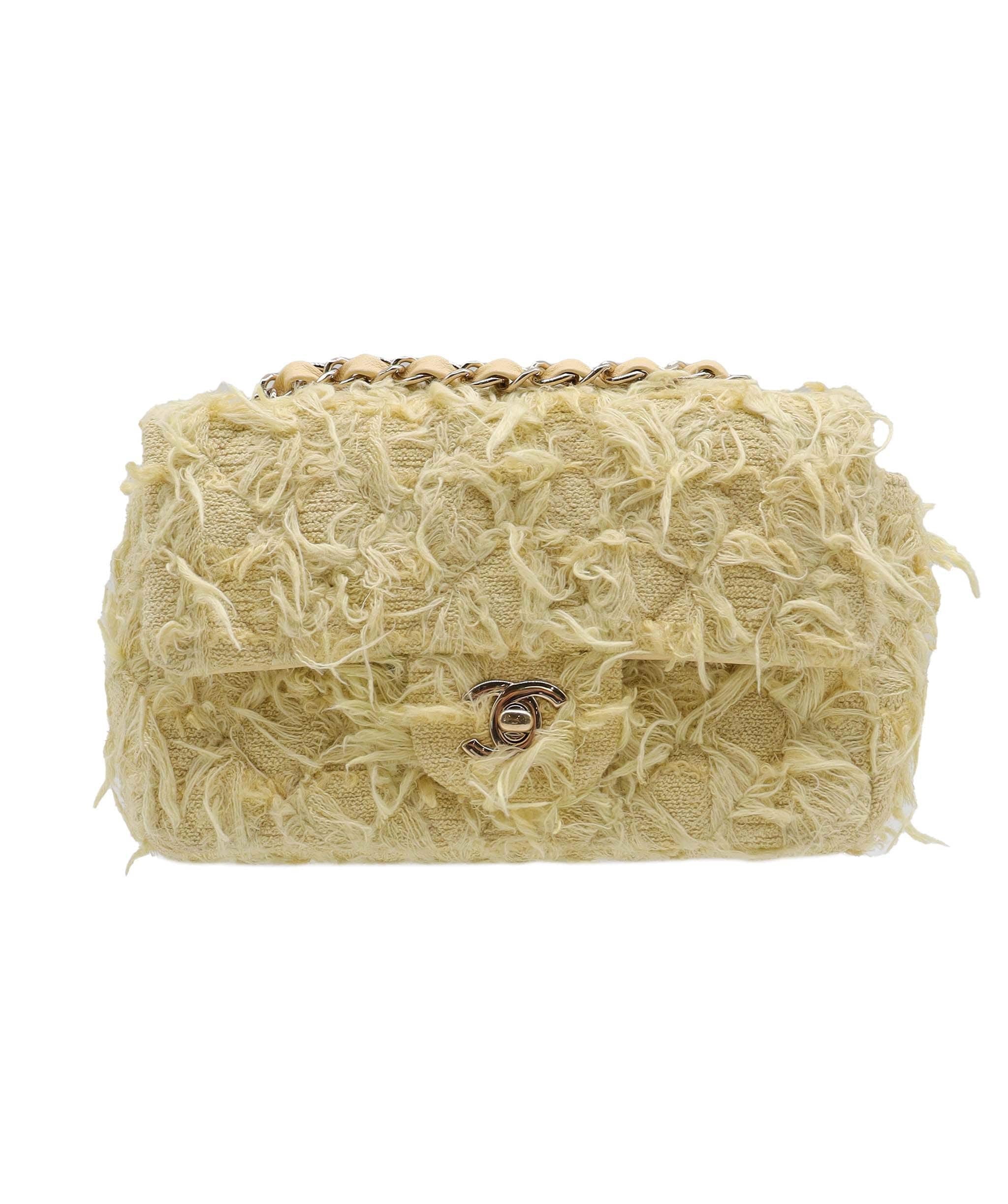 Chanel Chanel Mini Flap Bag Yellow Tweed C24041935 ASC5871