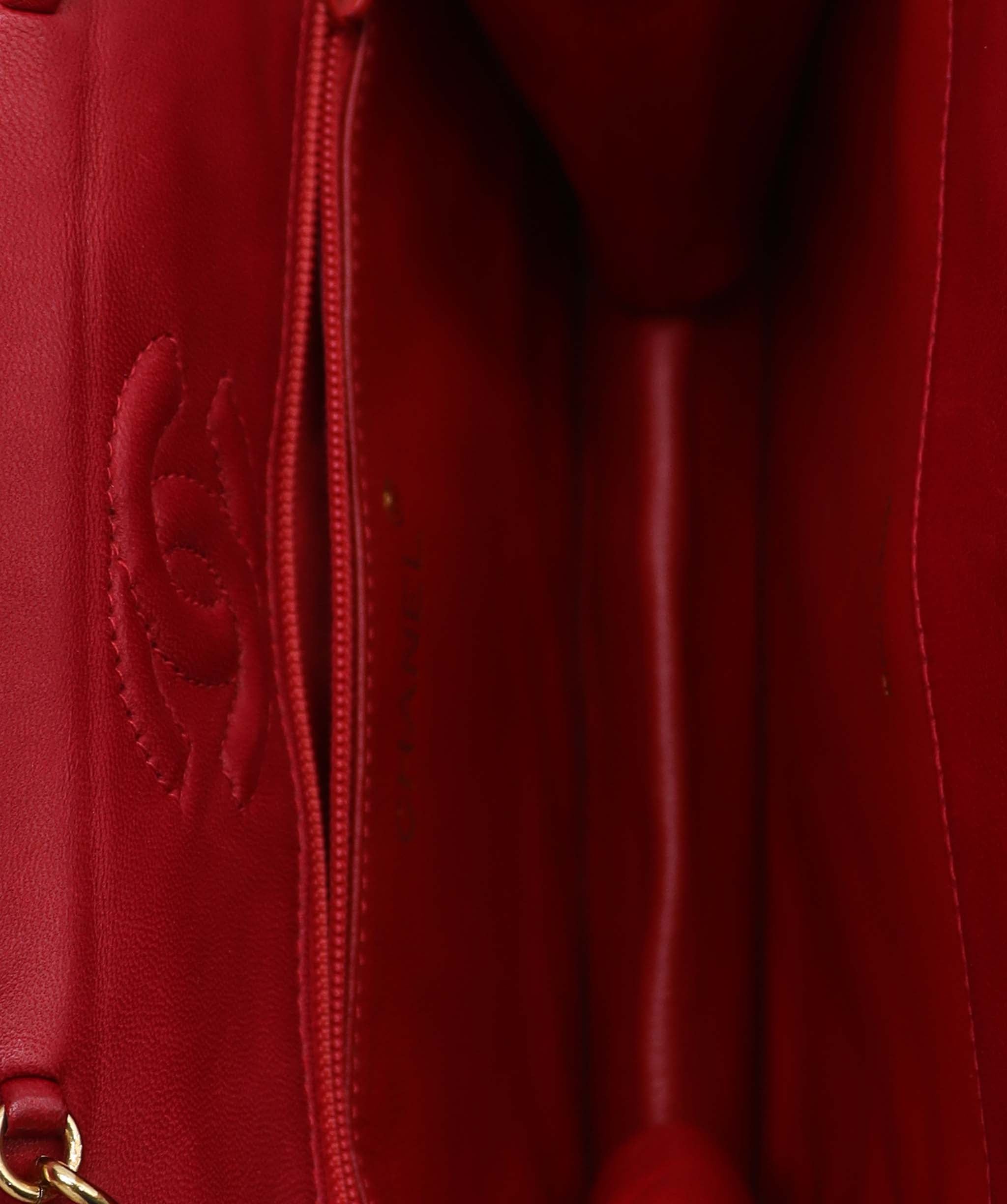 Chanel Chanel Octagon Flap B Red Lambskin C25012096 ASC5860