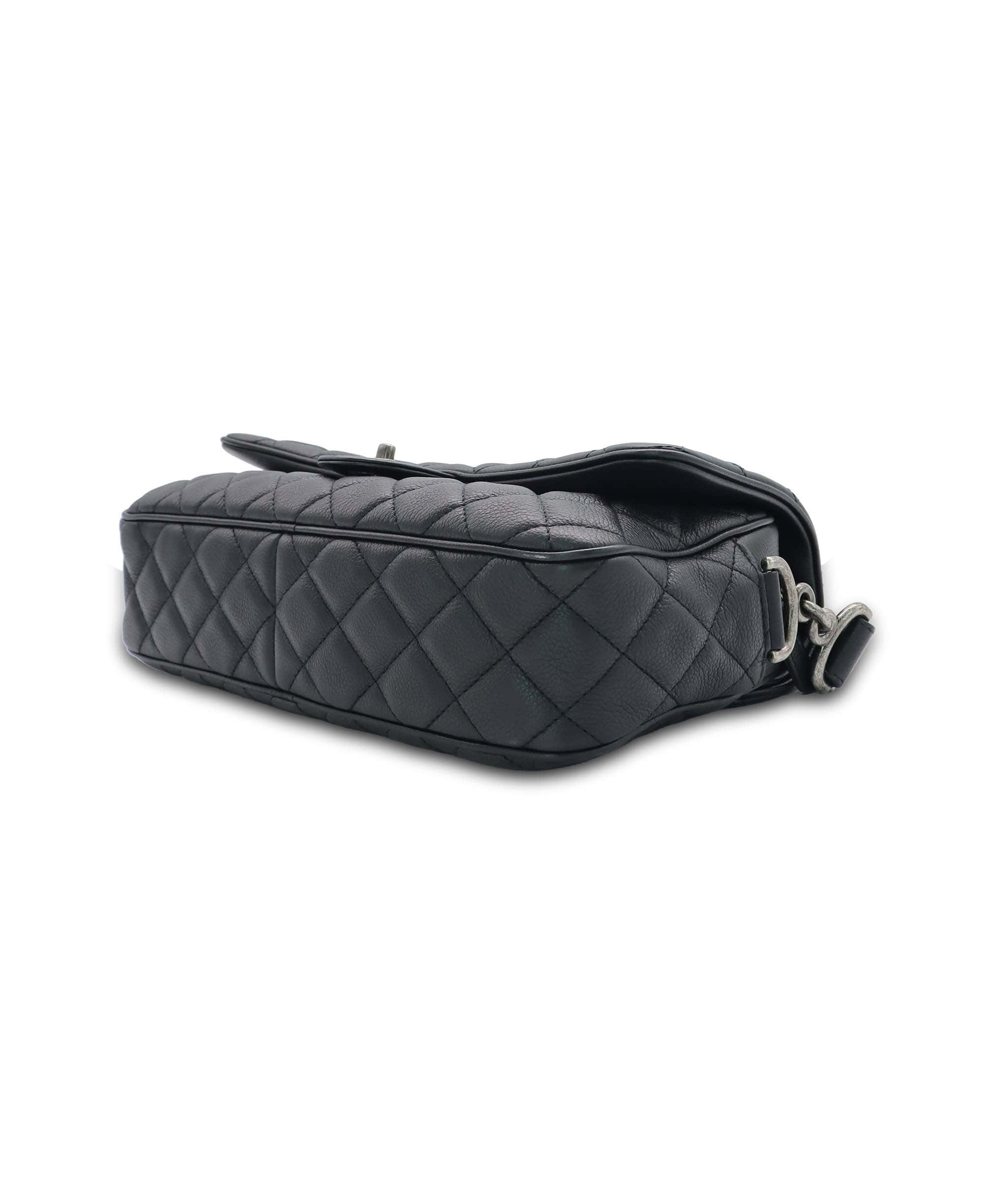 Chanel CHANEL QUILTED LEATHER LARGE BLACK CAVIAR CASUAL ROCK FLAP BAG AGC3777
