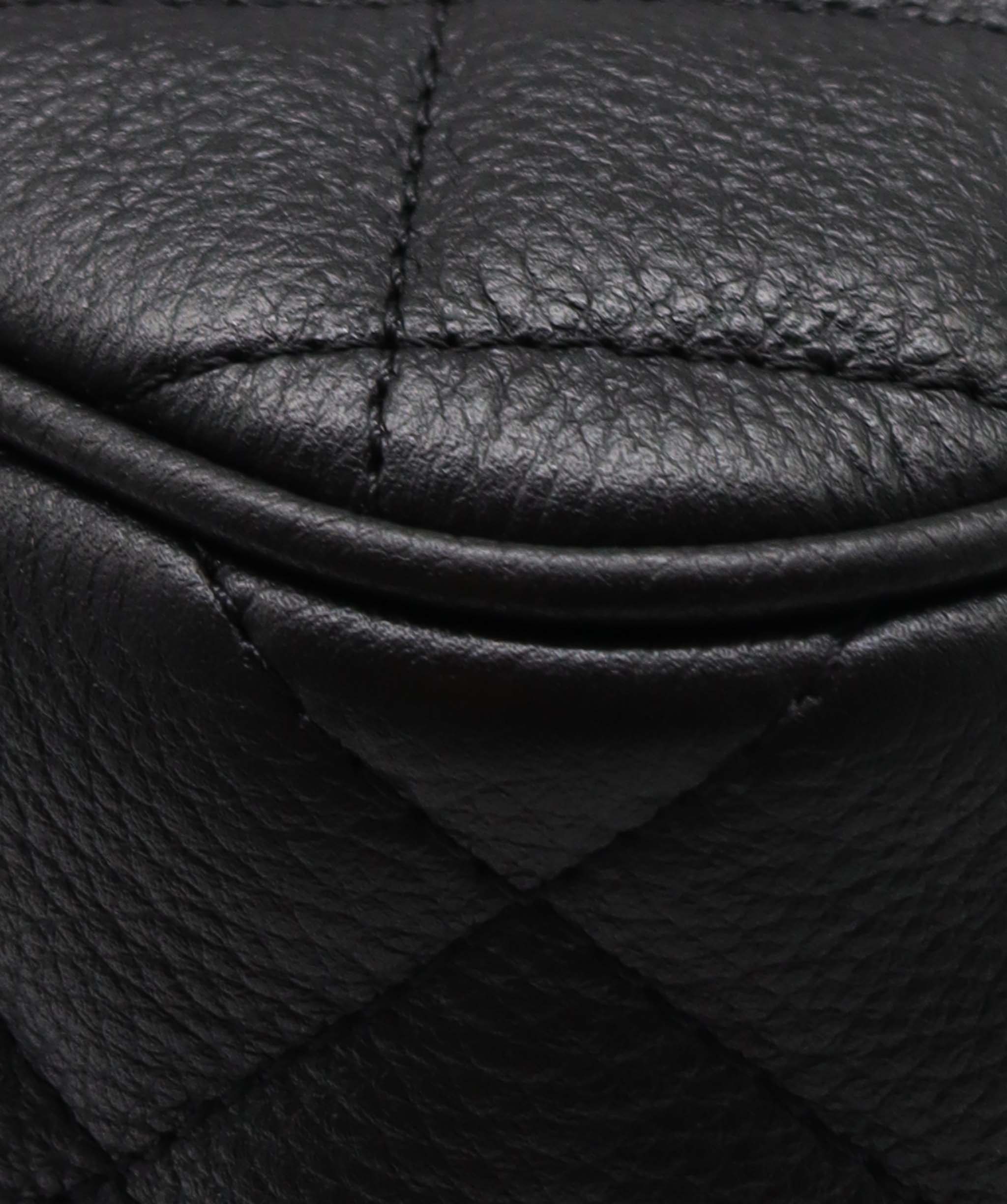 Chanel CHANEL QUILTED LEATHER LARGE BLACK CAVIAR CASUAL ROCK FLAP BAG RJC4442