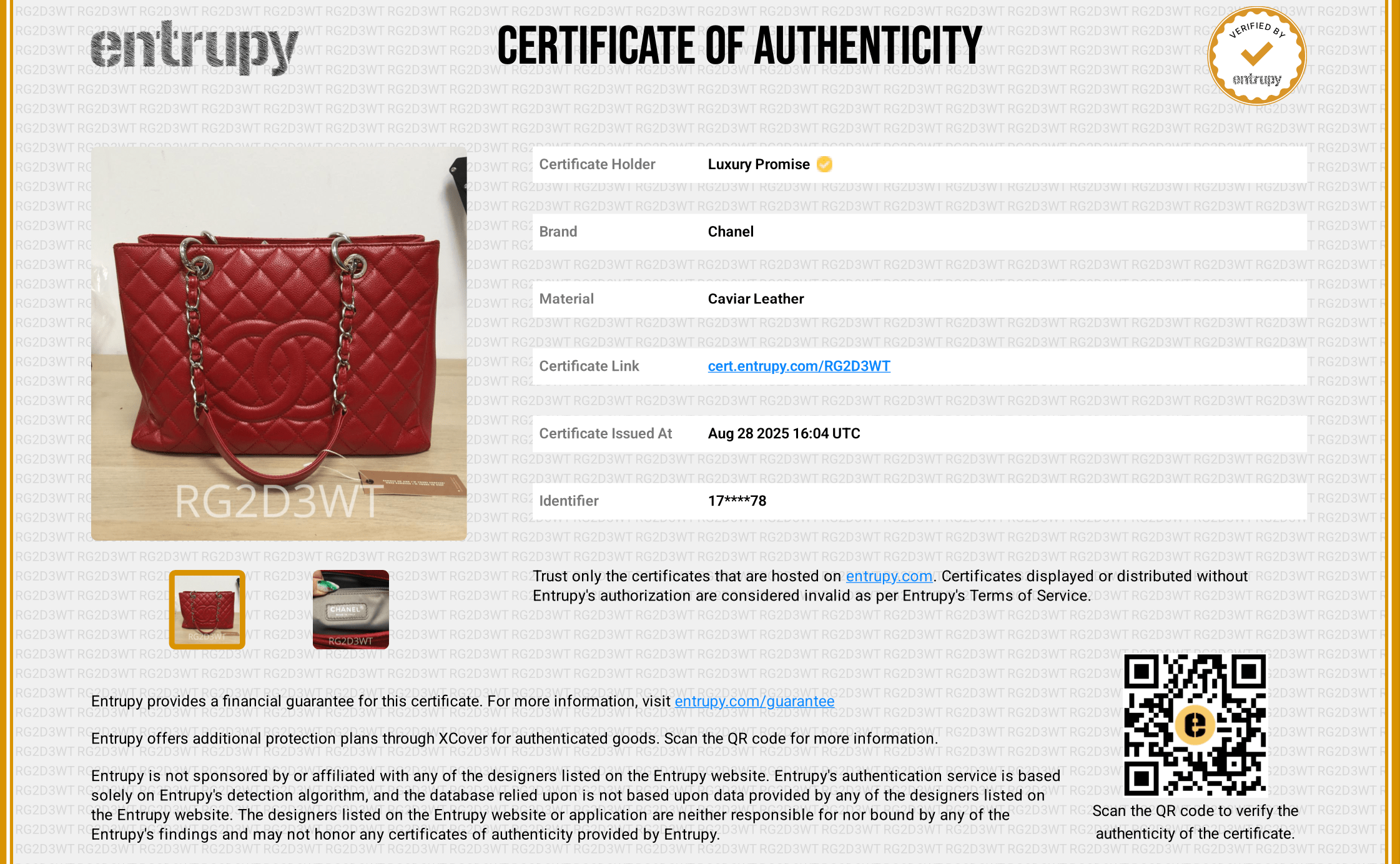 Chanel Chanel Red GST Caviar with GHW ALC2179