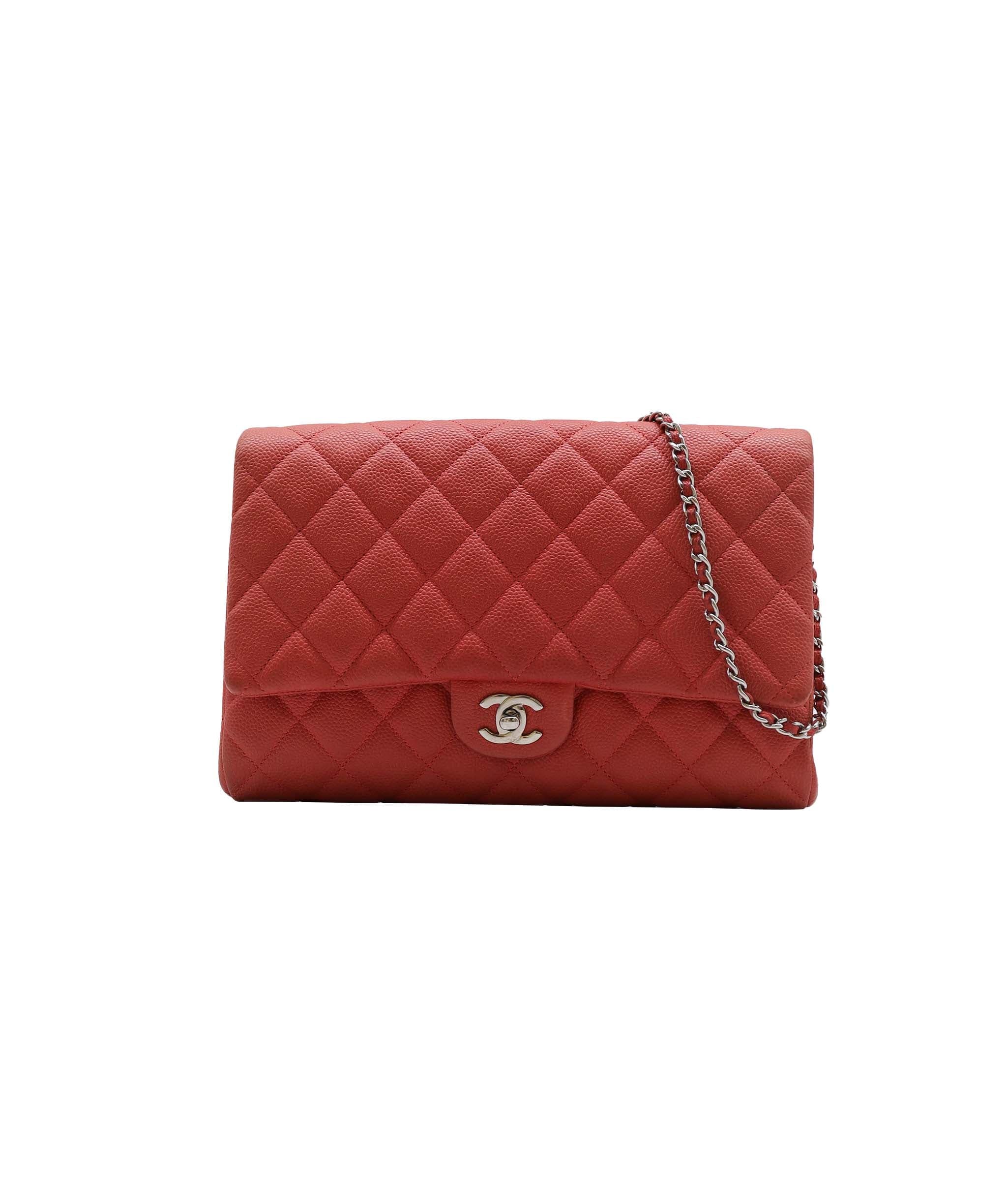Chanel Chanel Shoulder Clutch Red Caviar SHW #18
SKC1912