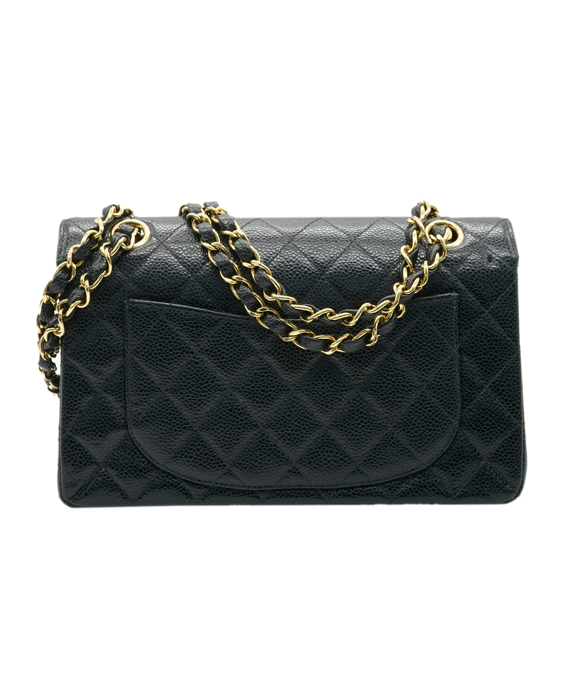 Chanel Chanel small black caviar vintage bag AKC0088