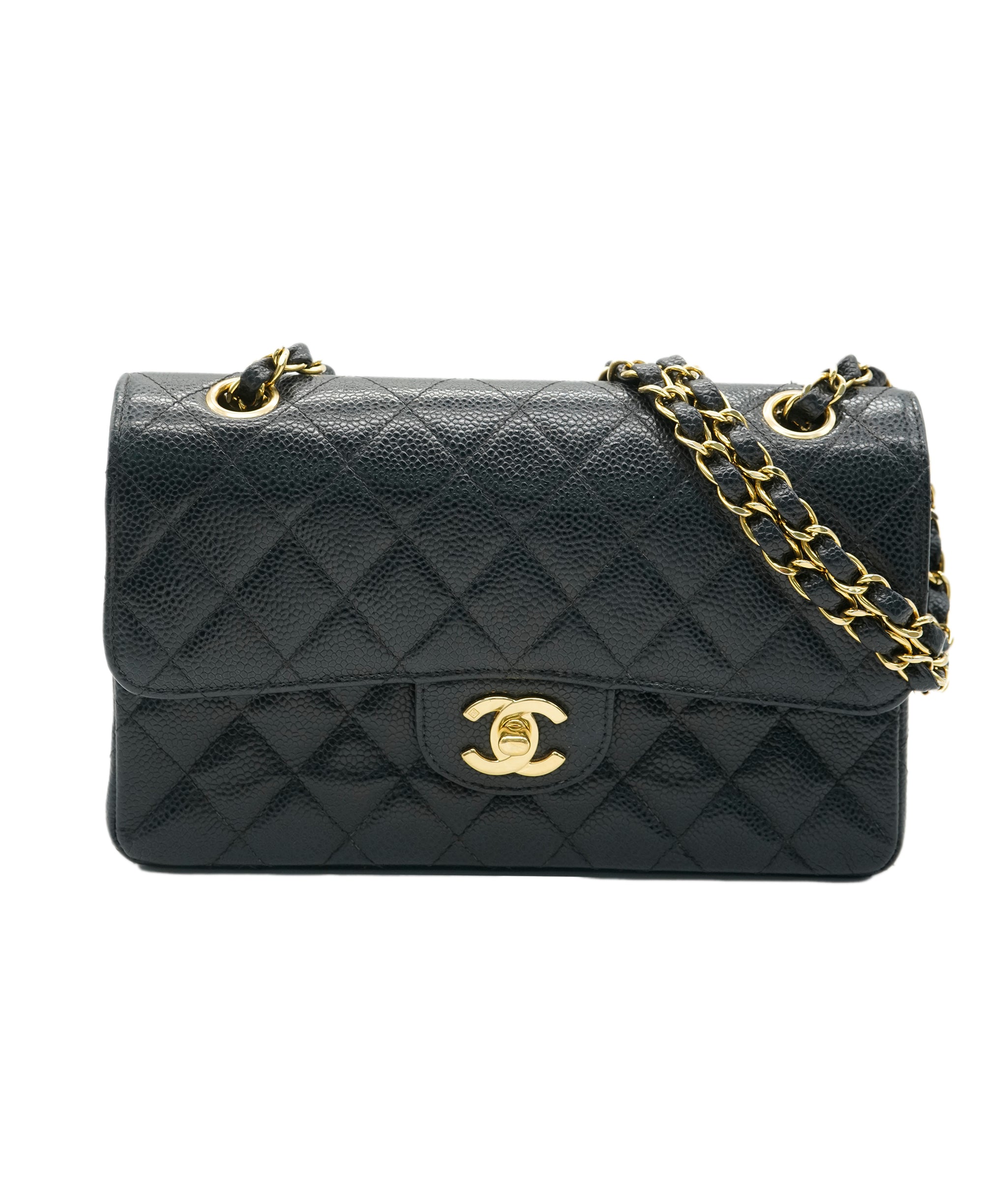 Chanel Chanel small black caviar vintage bag AKC0088