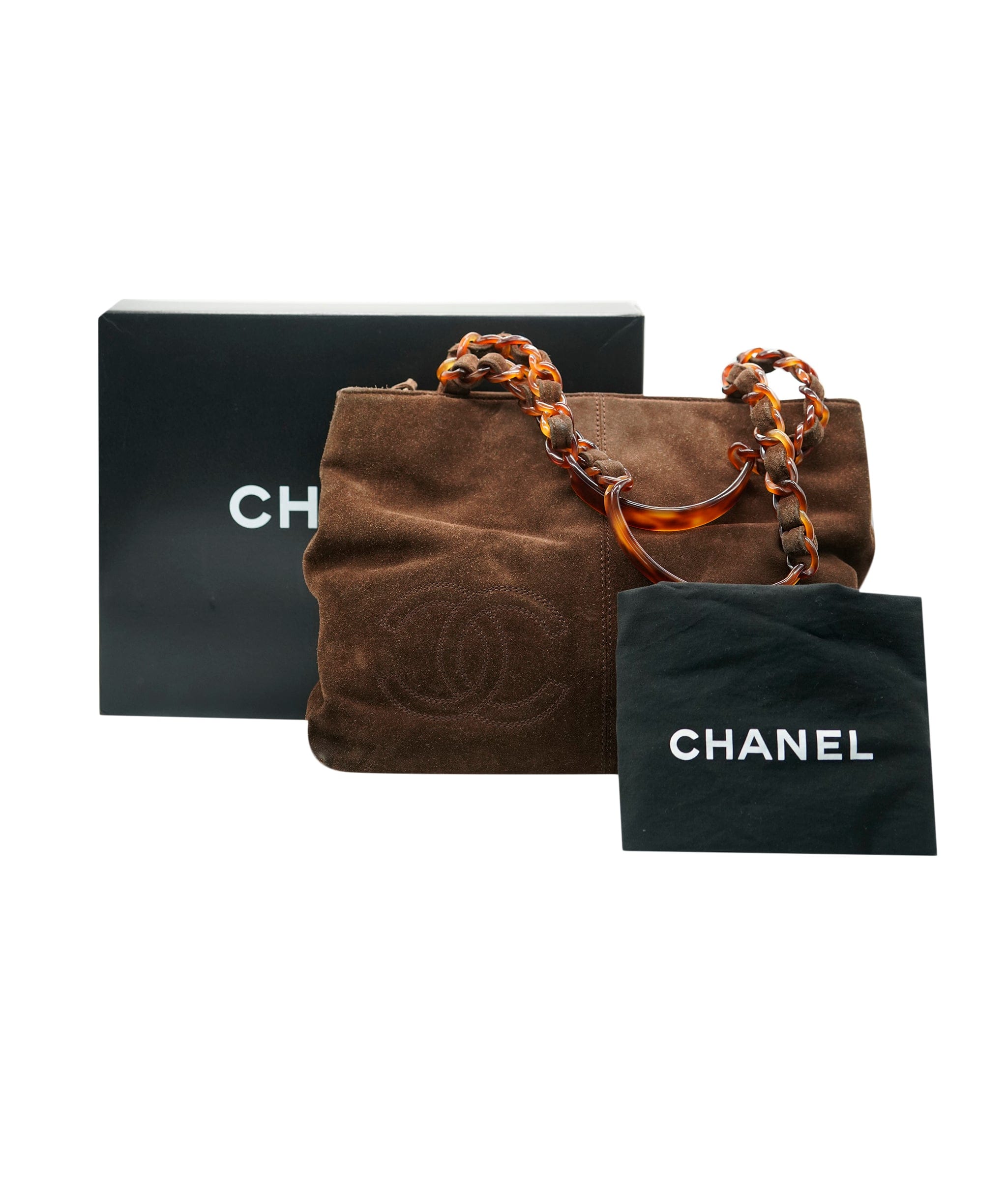 Chanel Chanel Suede Brown CC Shoulder Bag ALC2385
