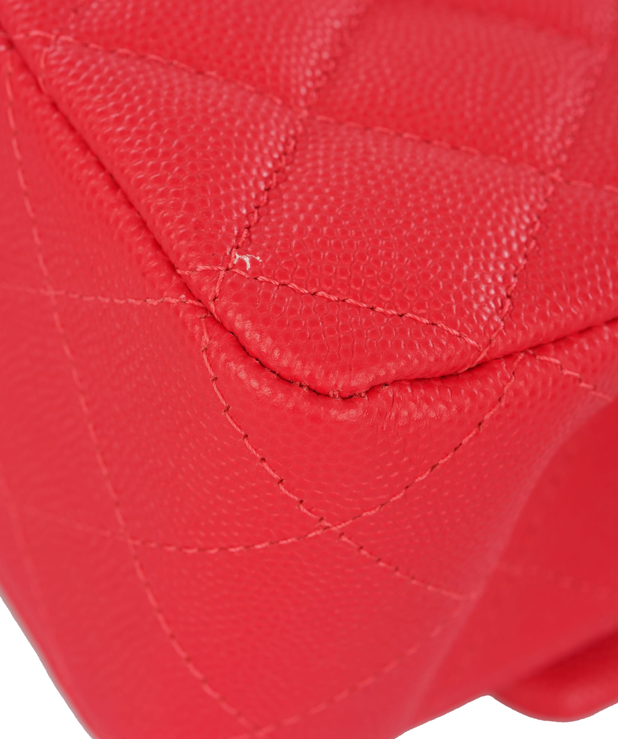 Chanel Chanel Vibrant Red Quilted Caviar Leather Classic Double Flap Bag ALTC1185