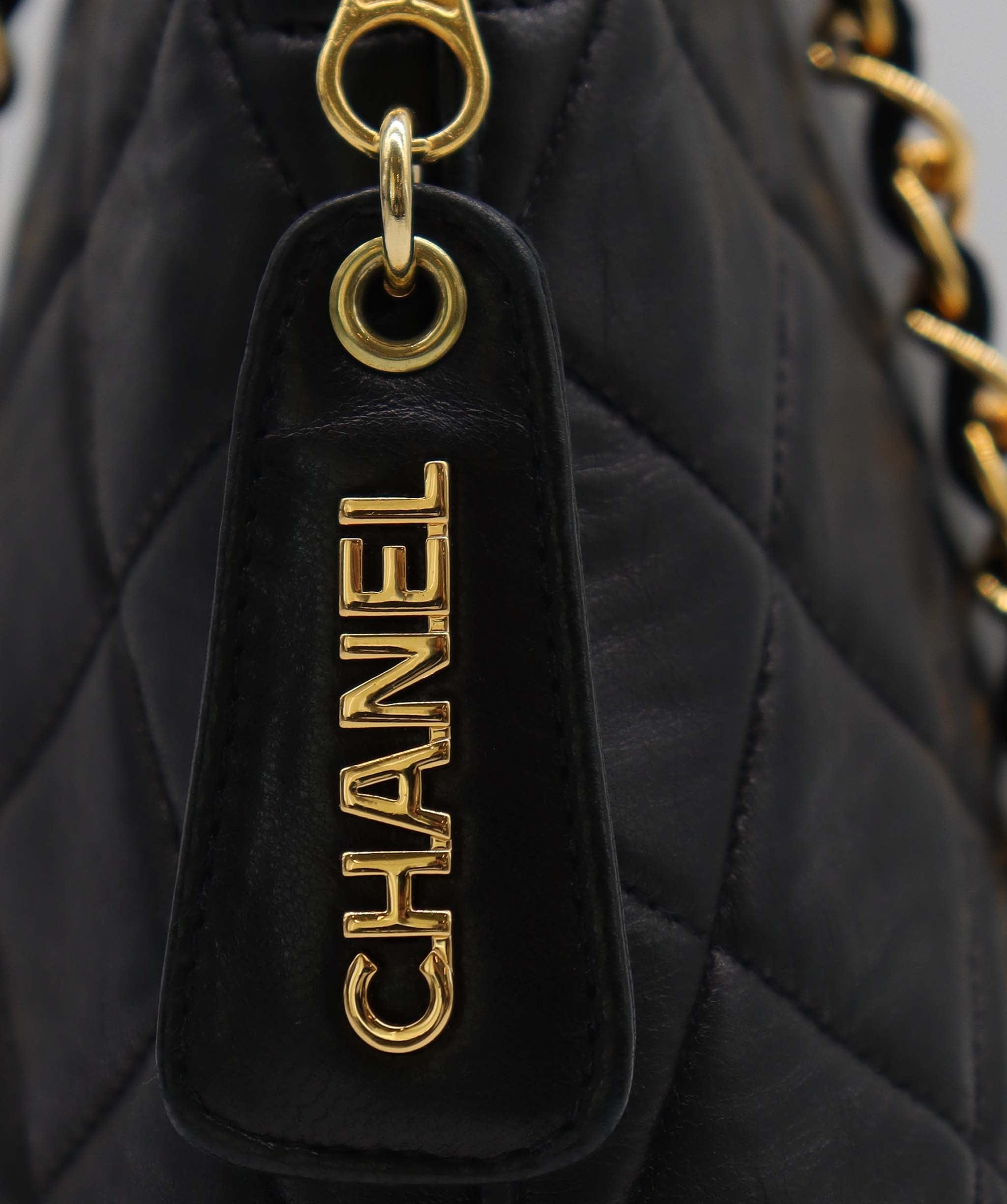 Chanel Chanel Vintage Alma Zip Tote Black Lambskin GHW #4 SKC1994