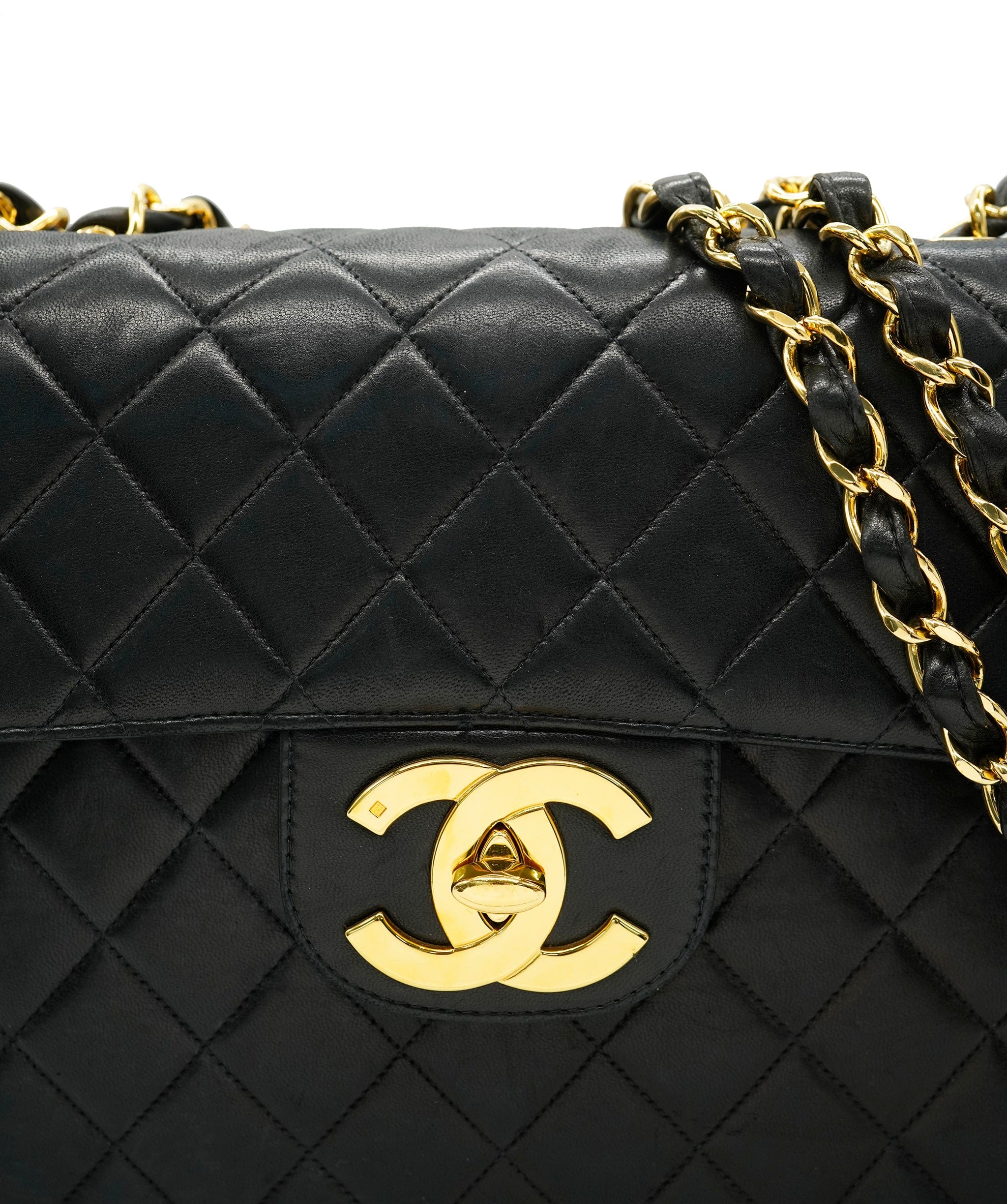 Chanel Chanel Vintage Black Lambskin Maxi XL Bag GHW ALL0933